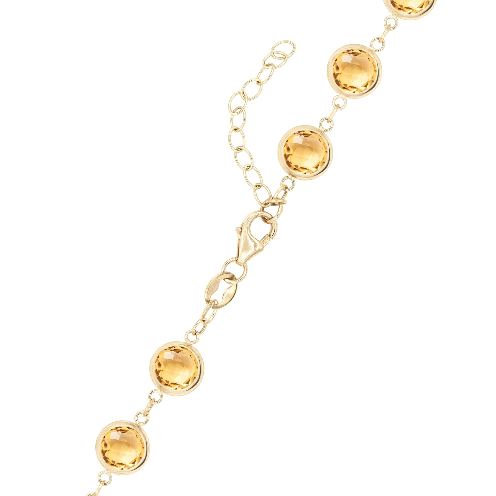Newport Grand Citrine Necklace in 14k Gold (November) - Image 4