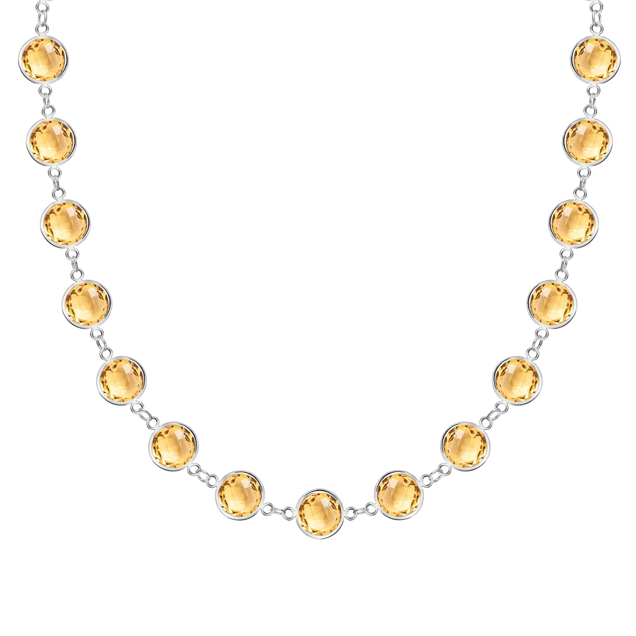 Newport Grand Citrine Necklace in 14k Gold (November) - Image 8