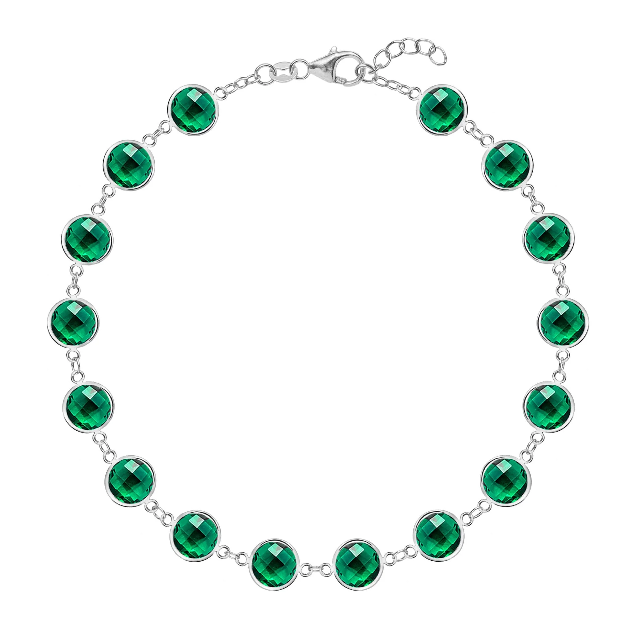 Newport Grand Emerald Bracelet in 14k Gold (May) - Image 8