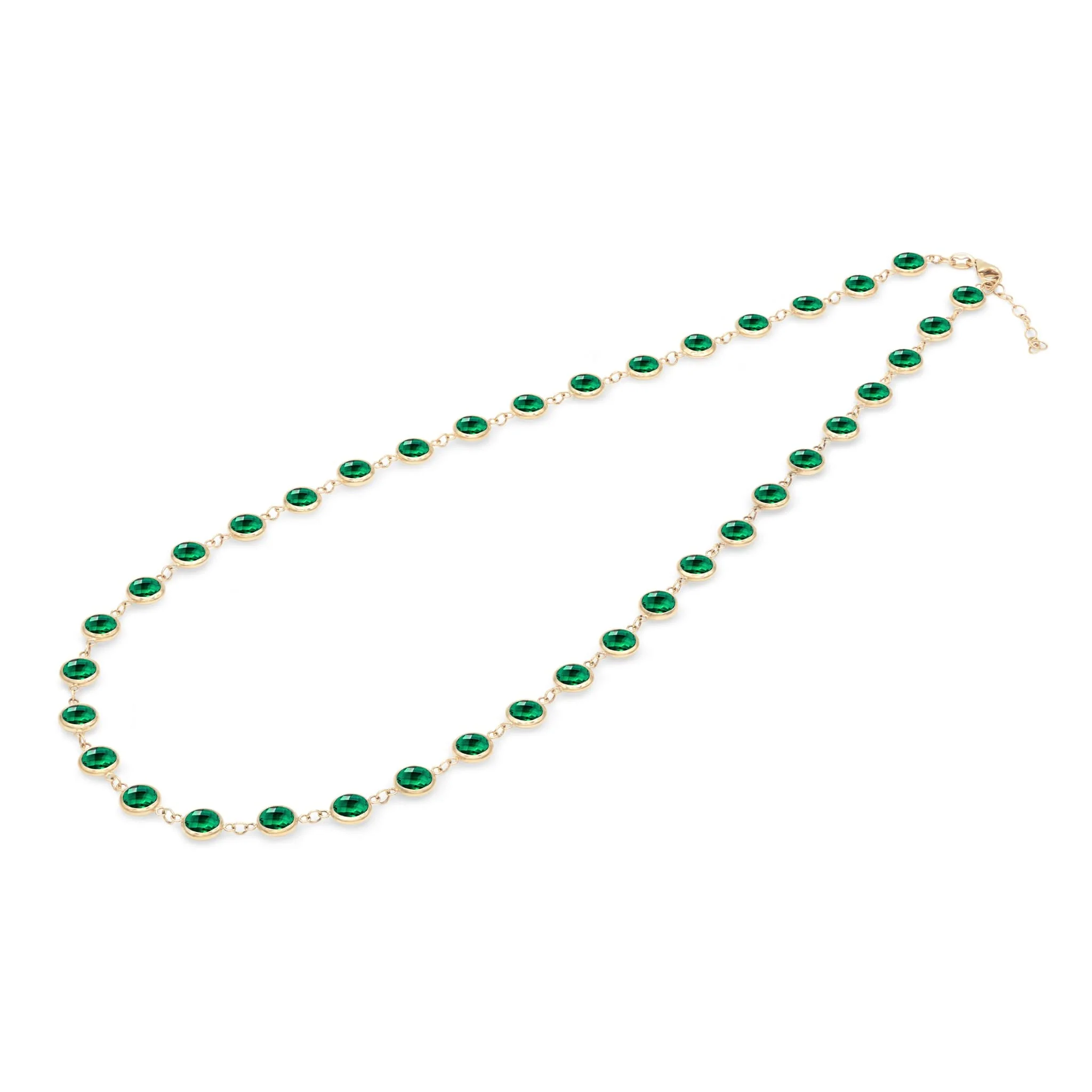Newport Grand Emerald Necklace in 14k Gold (May) - Image 5