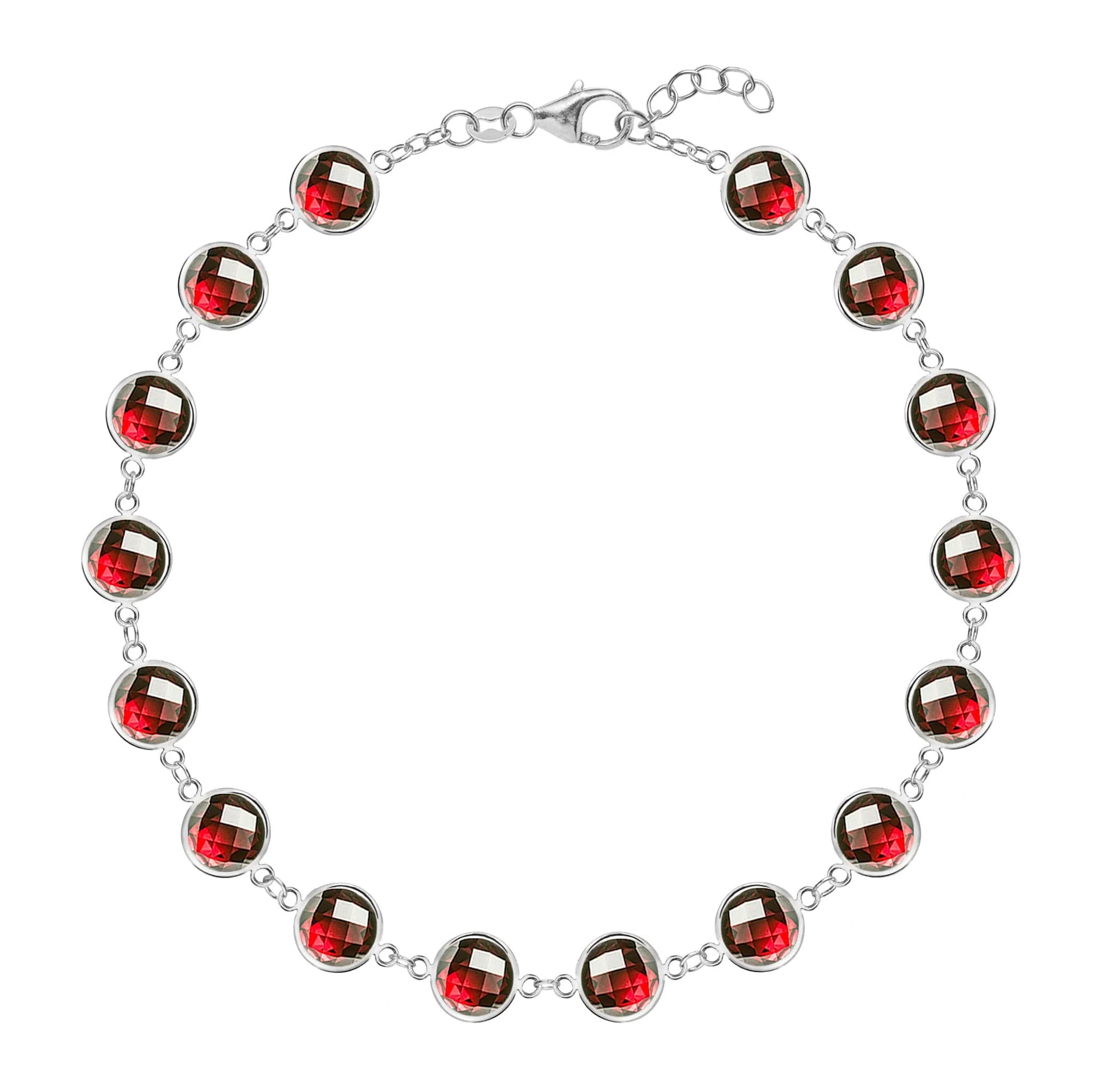 Newport Grand Garnet Bracelet in 14k Gold (January) - Image 8