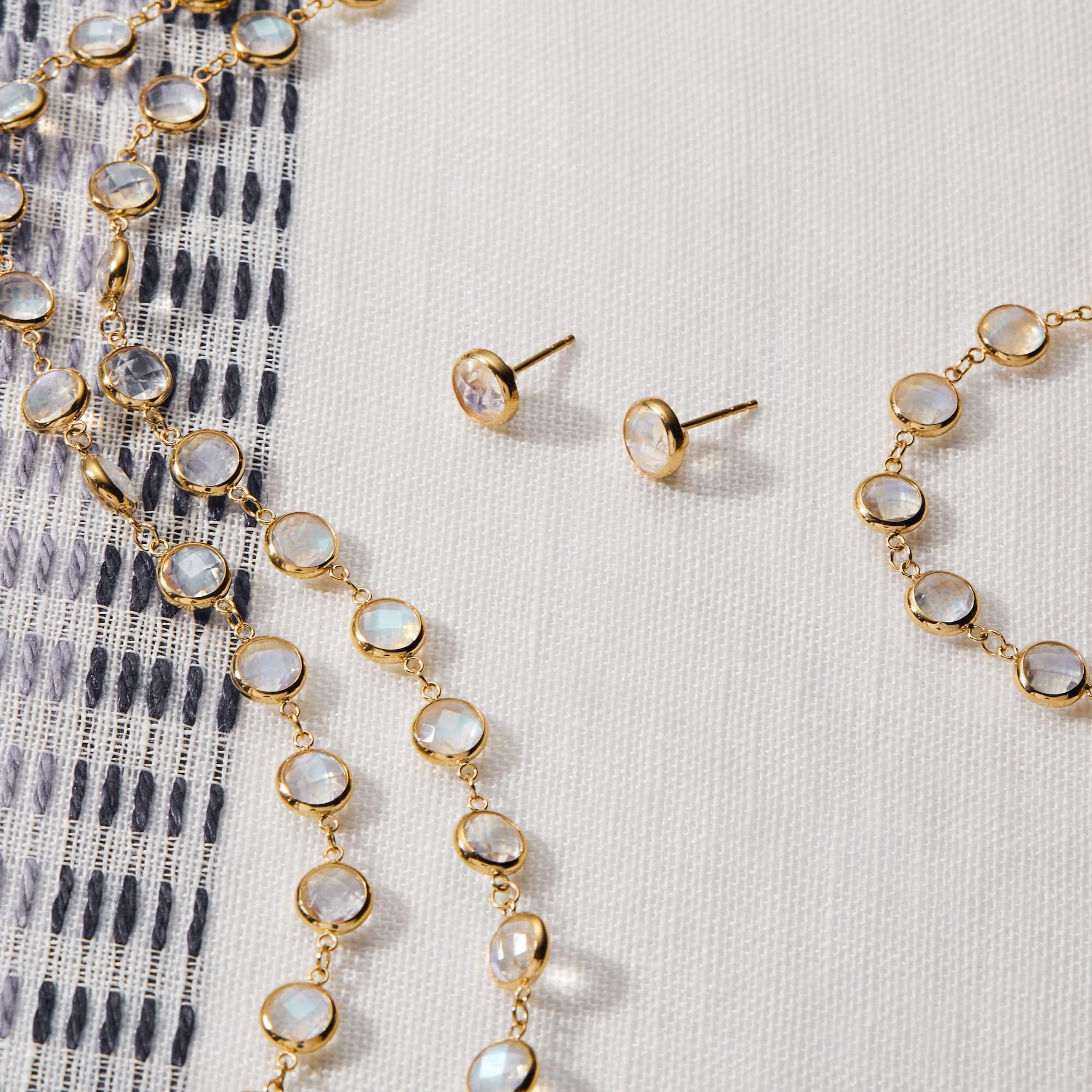 Newport Grand Moonstone Bracelet in 14k Gold (June) - Image 11