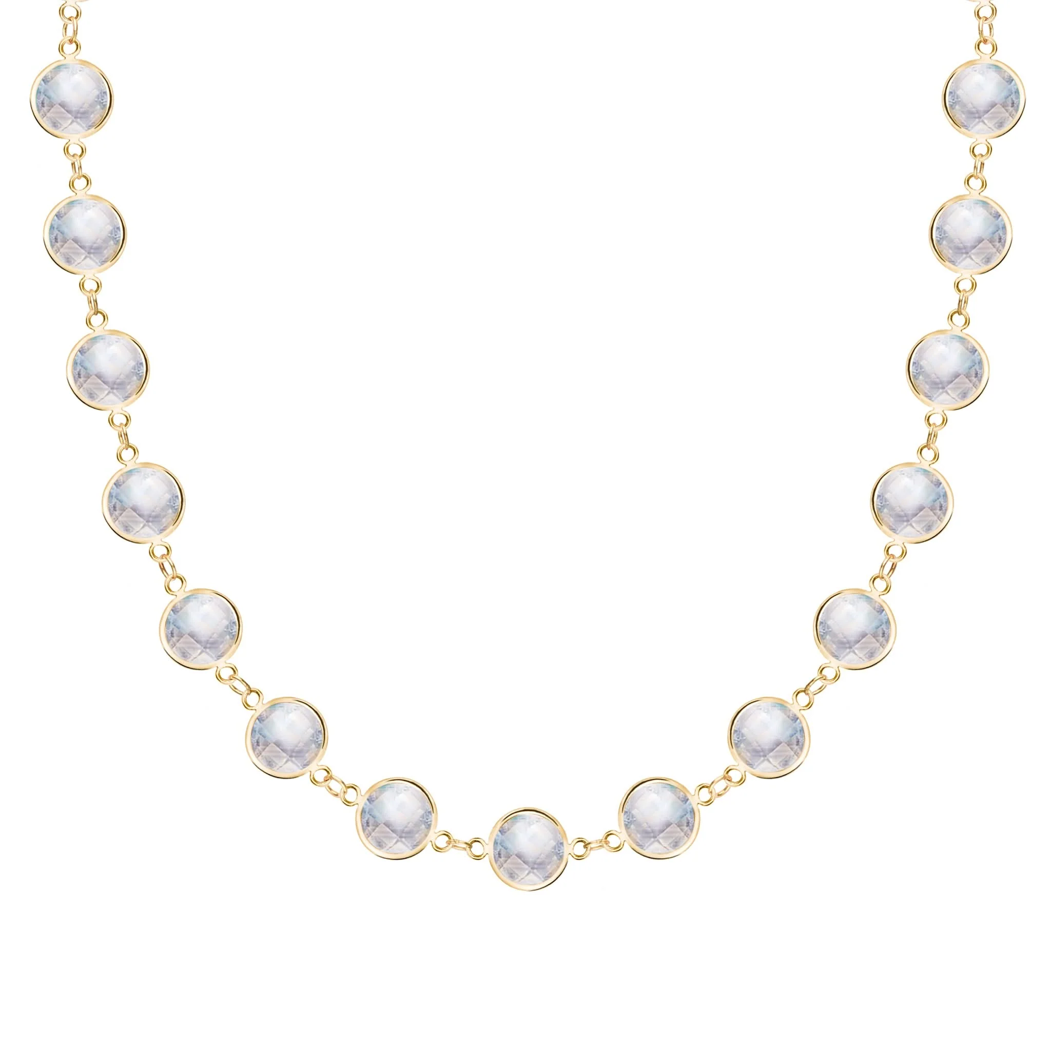 Newport Grand Moonstone Necklace in 14k Gold (June)