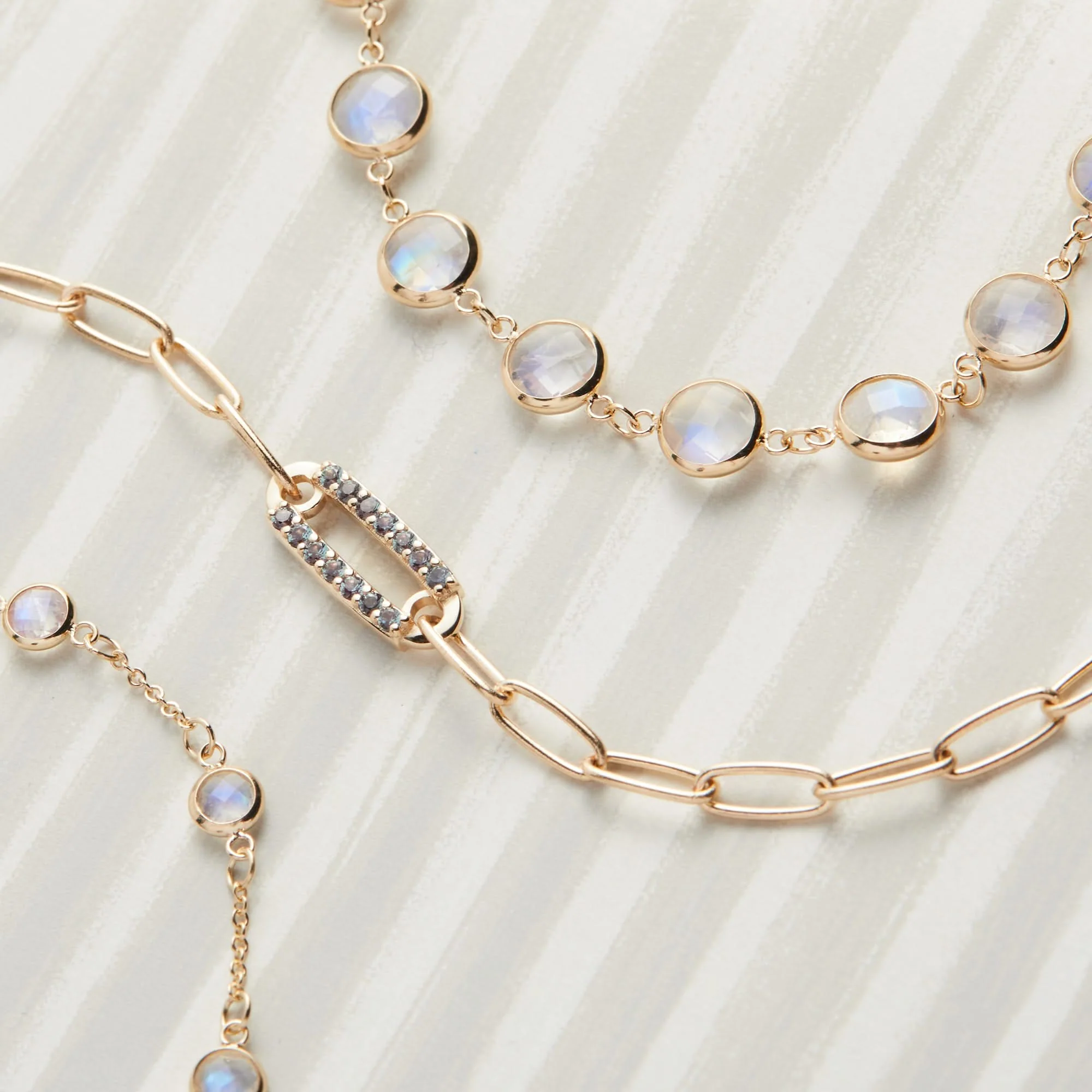 Newport Grand Moonstone Necklace in 14k Gold (June) - Image 9
