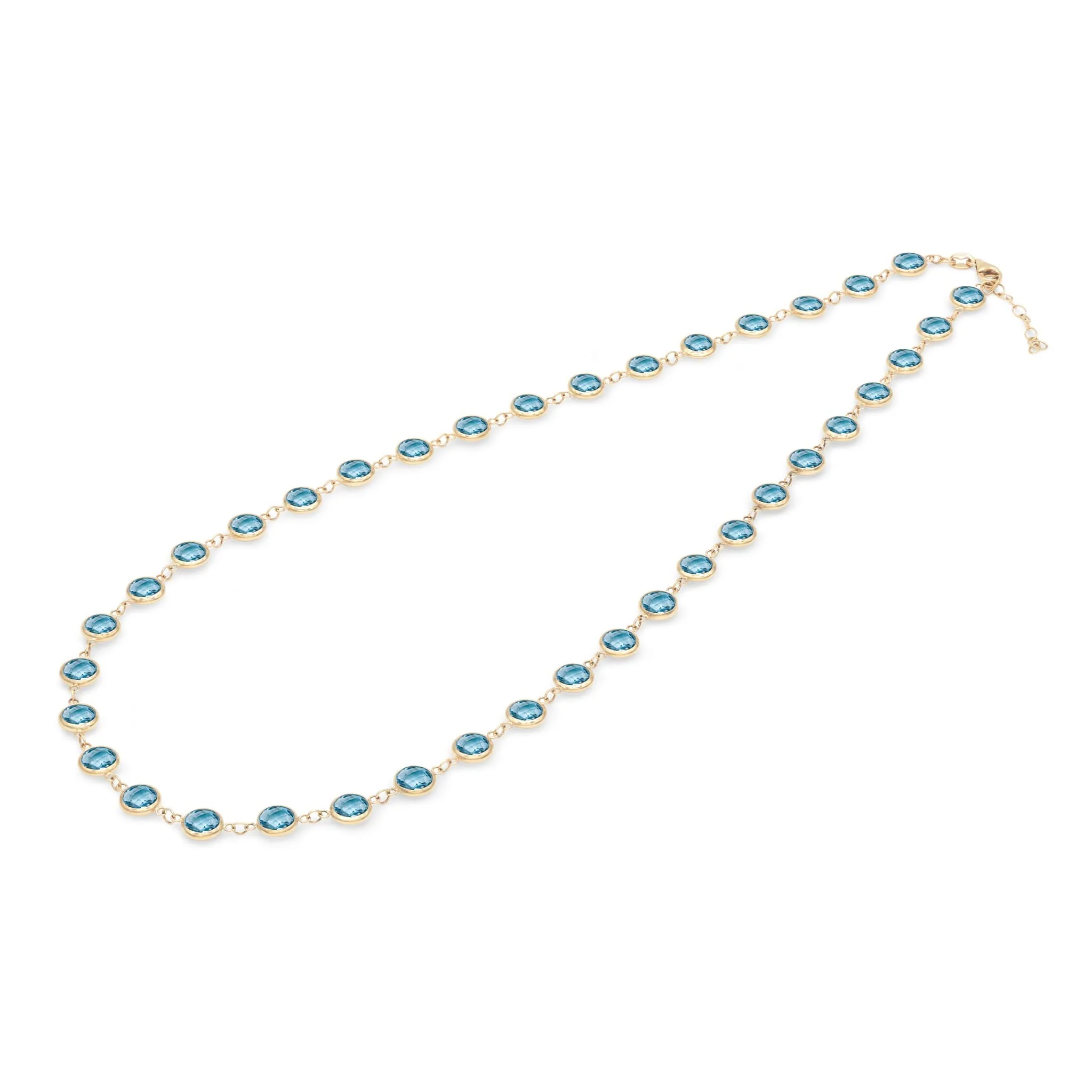 Newport Grand Nantucket Blue Topaz Necklace in 14k Gold (December) - Image 5