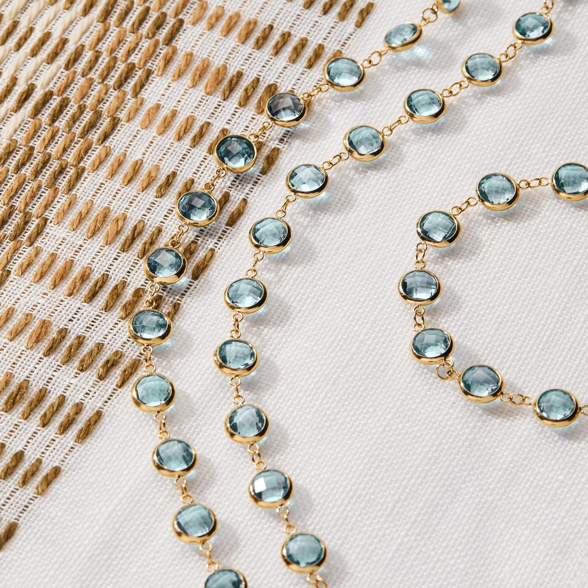 Newport Grand Nantucket Blue Topaz Necklace in 14k Gold (December) - Image 8