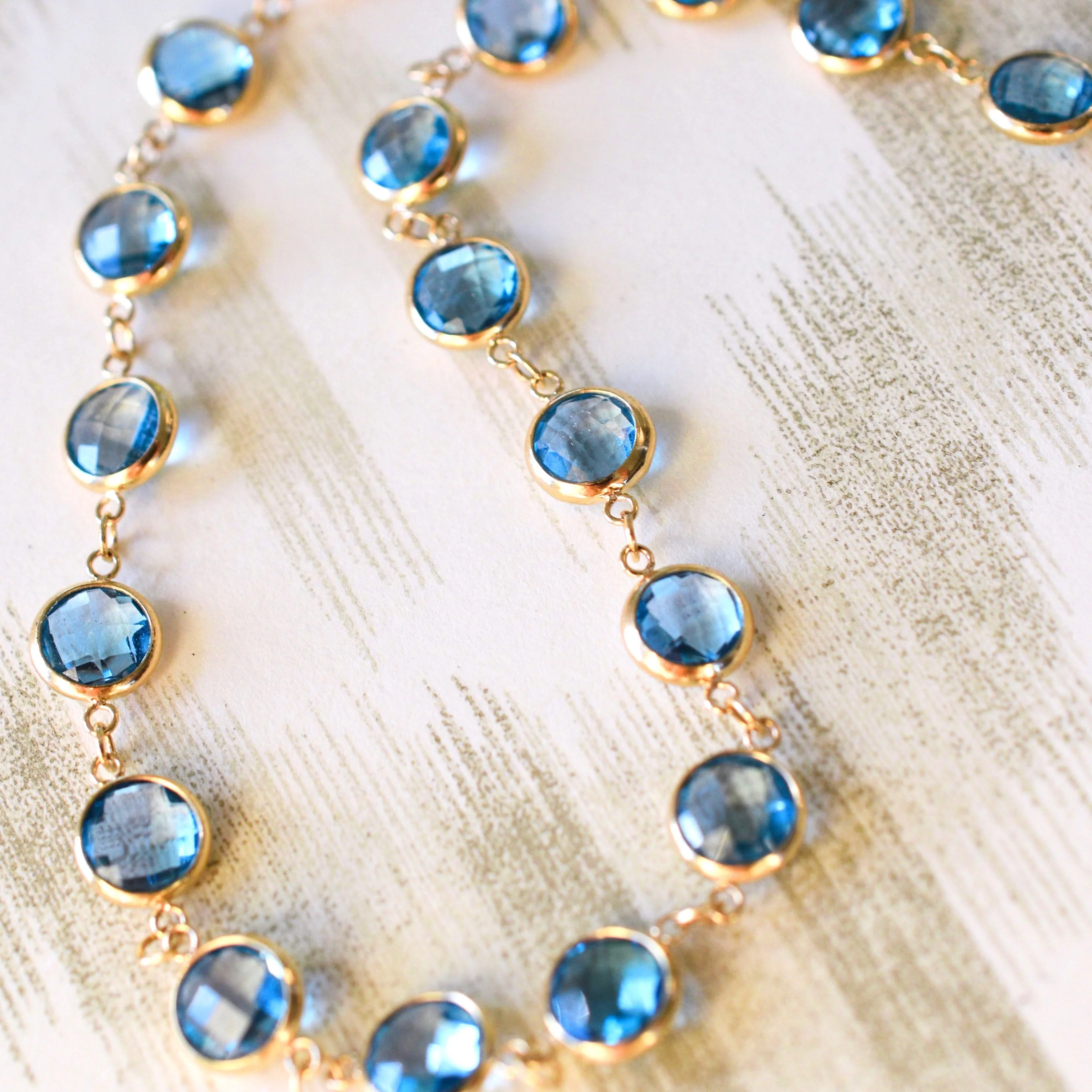 Newport Grand Nantucket Blue Topaz Necklace in 14k Gold (December) - Image 9
