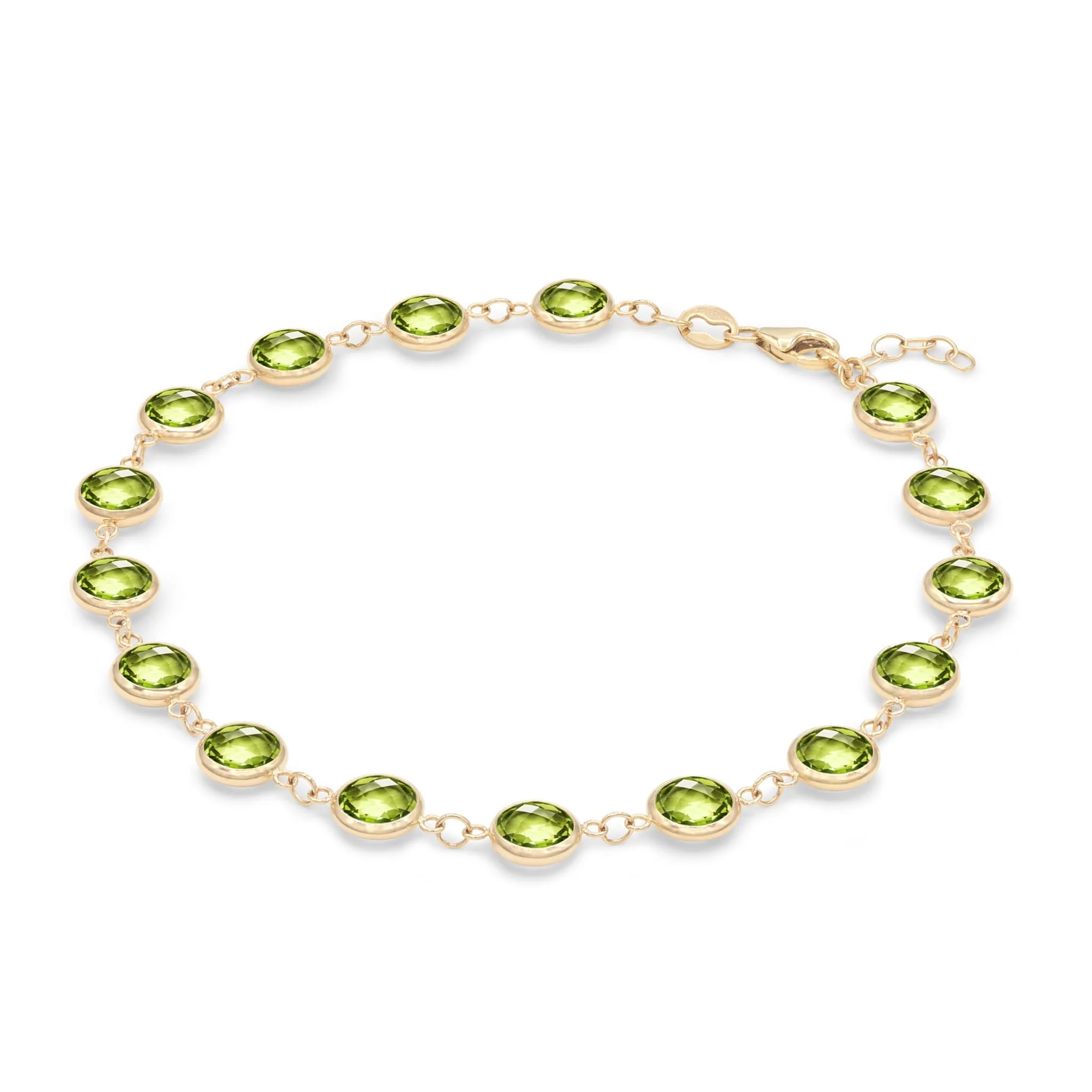 Newport Grand Peridot Bracelet in 14k Gold (August) - Image 5