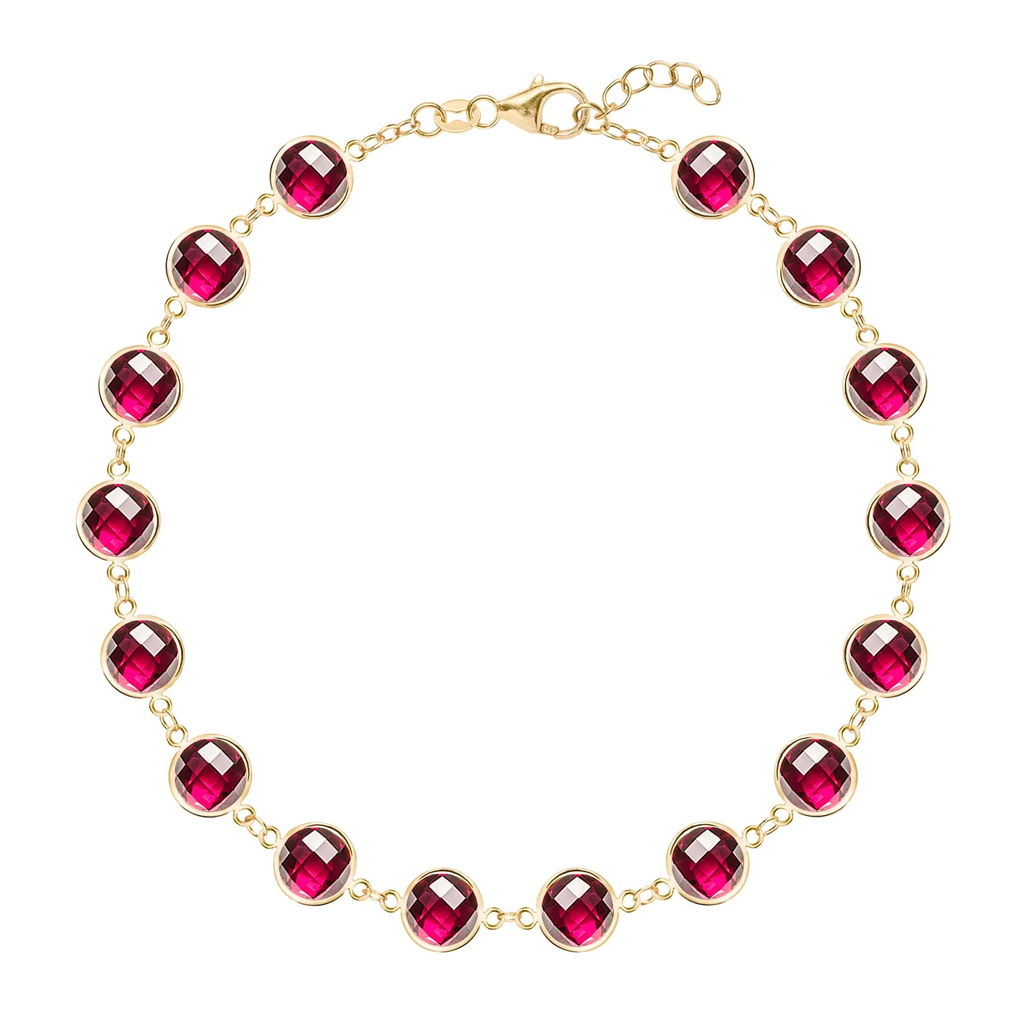 Newport Grand Ruby Bracelet in 14k Gold (July)