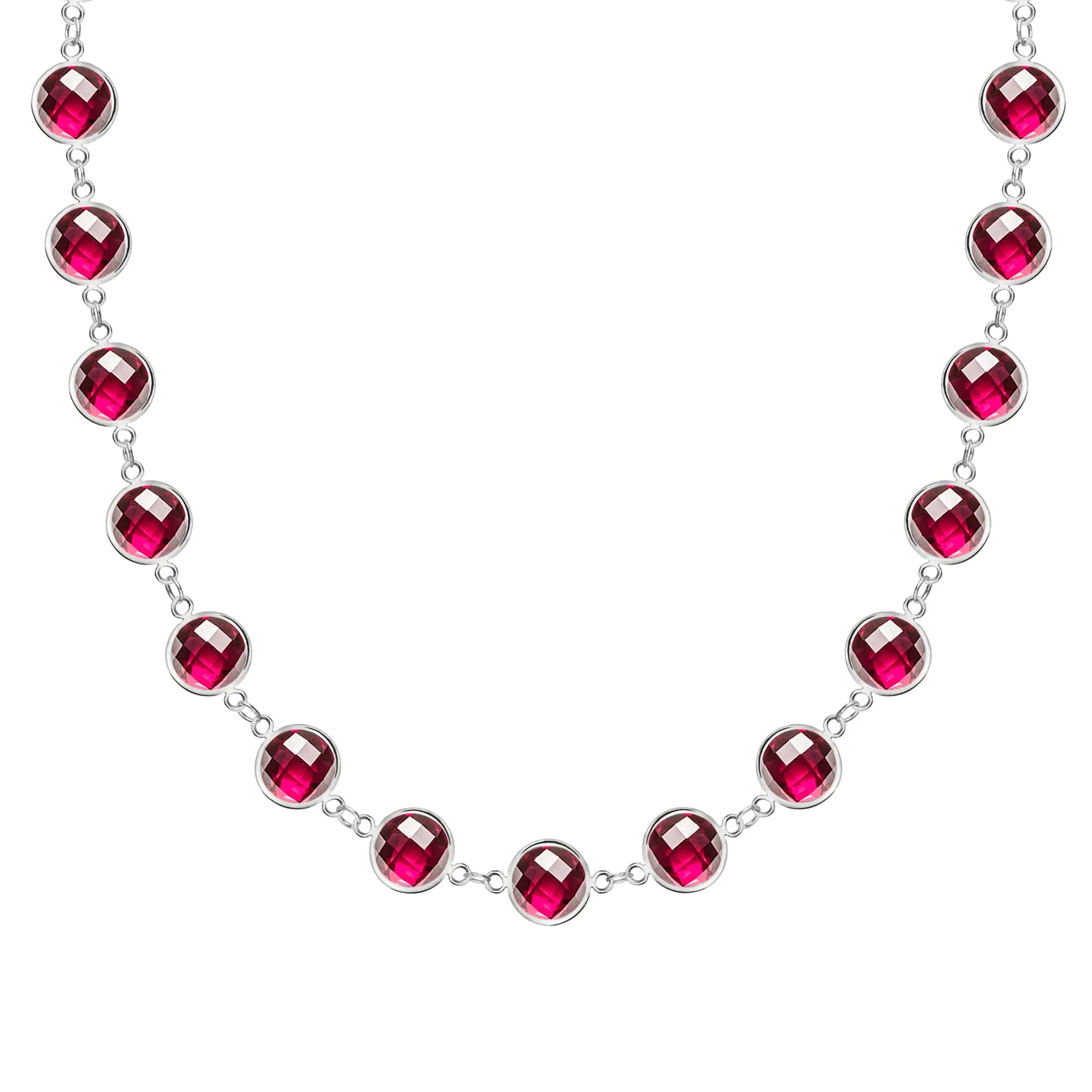 Newport Grand Ruby Necklace in 14k Gold (July) - Image 8