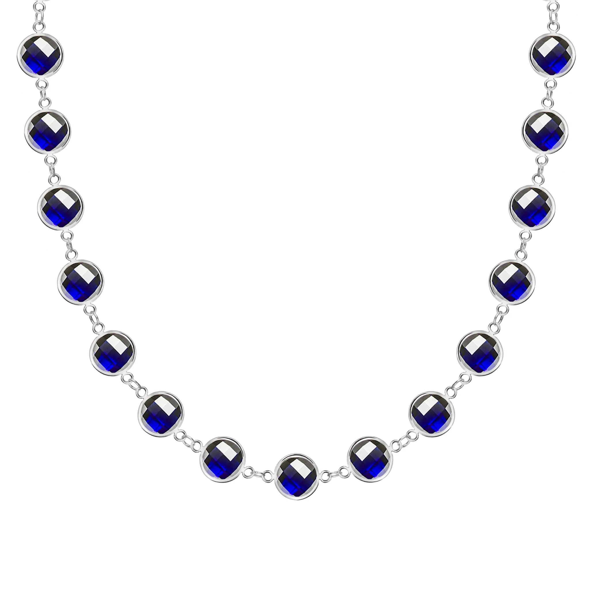 Newport Grand Sapphire Necklace in 14k Gold (September) - Image 8