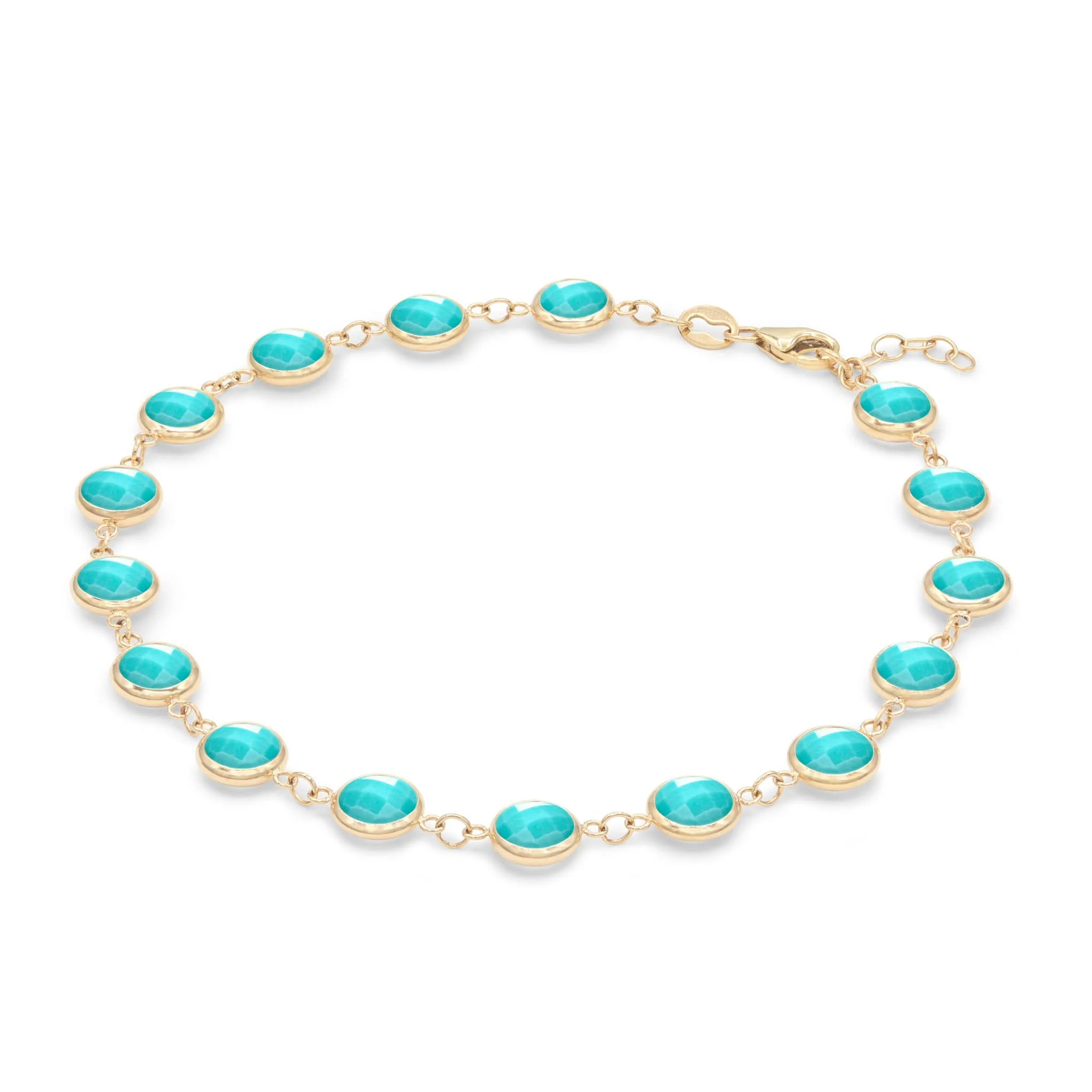 Newport Grand Turquoise Bracelet in 14k Gold (December) - Image 5
