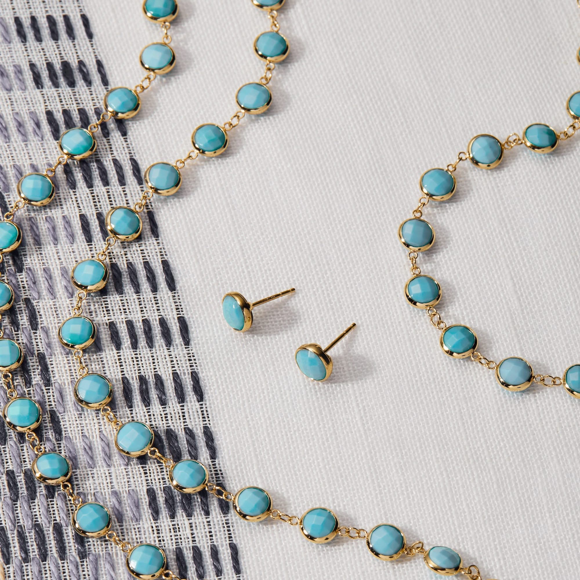 Newport Grand Turquoise Necklace in 14k Gold (December) - Image 8