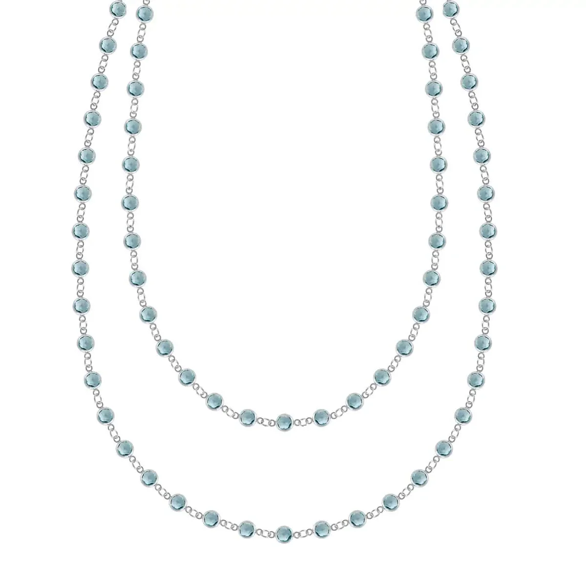 Newport Nantucket Blue Topaz Long Necklace in 14k Gold (December) - Image 5