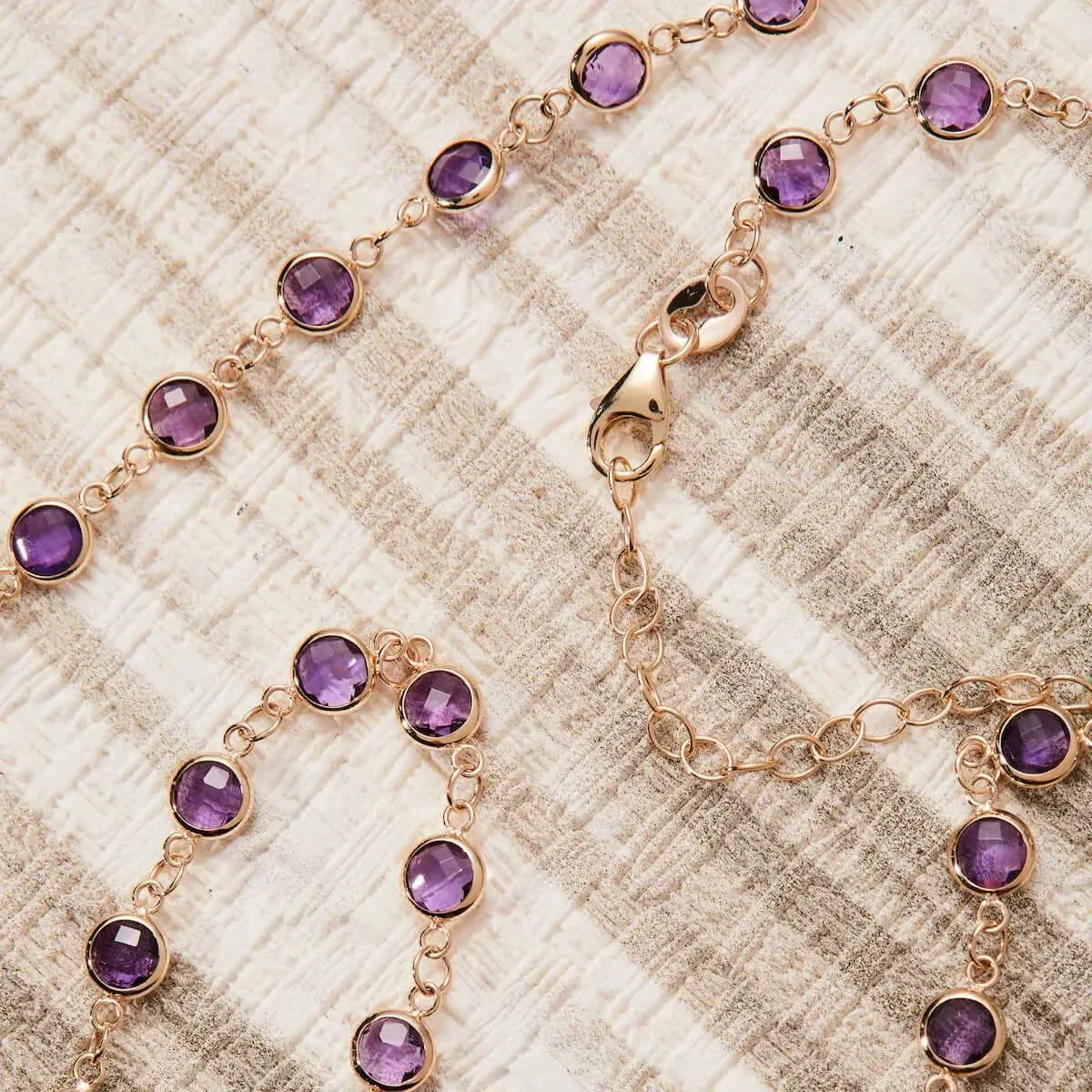 Newport Amethyst Necklace in 14k Gold (February) - Image 3