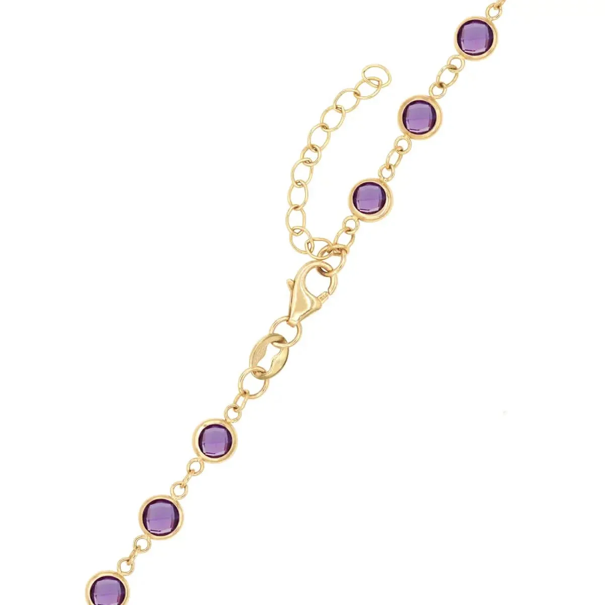 Newport Amethyst Necklace in 14k Gold (February) - Image 4