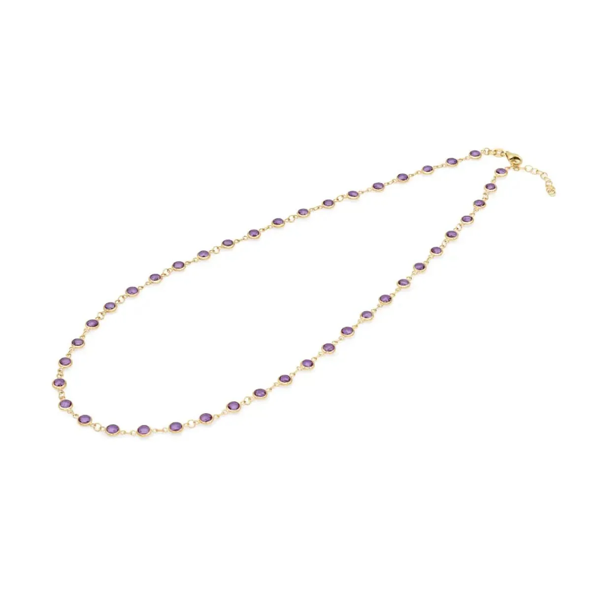 Newport Amethyst Necklace in 14k Gold (February) - Image 5