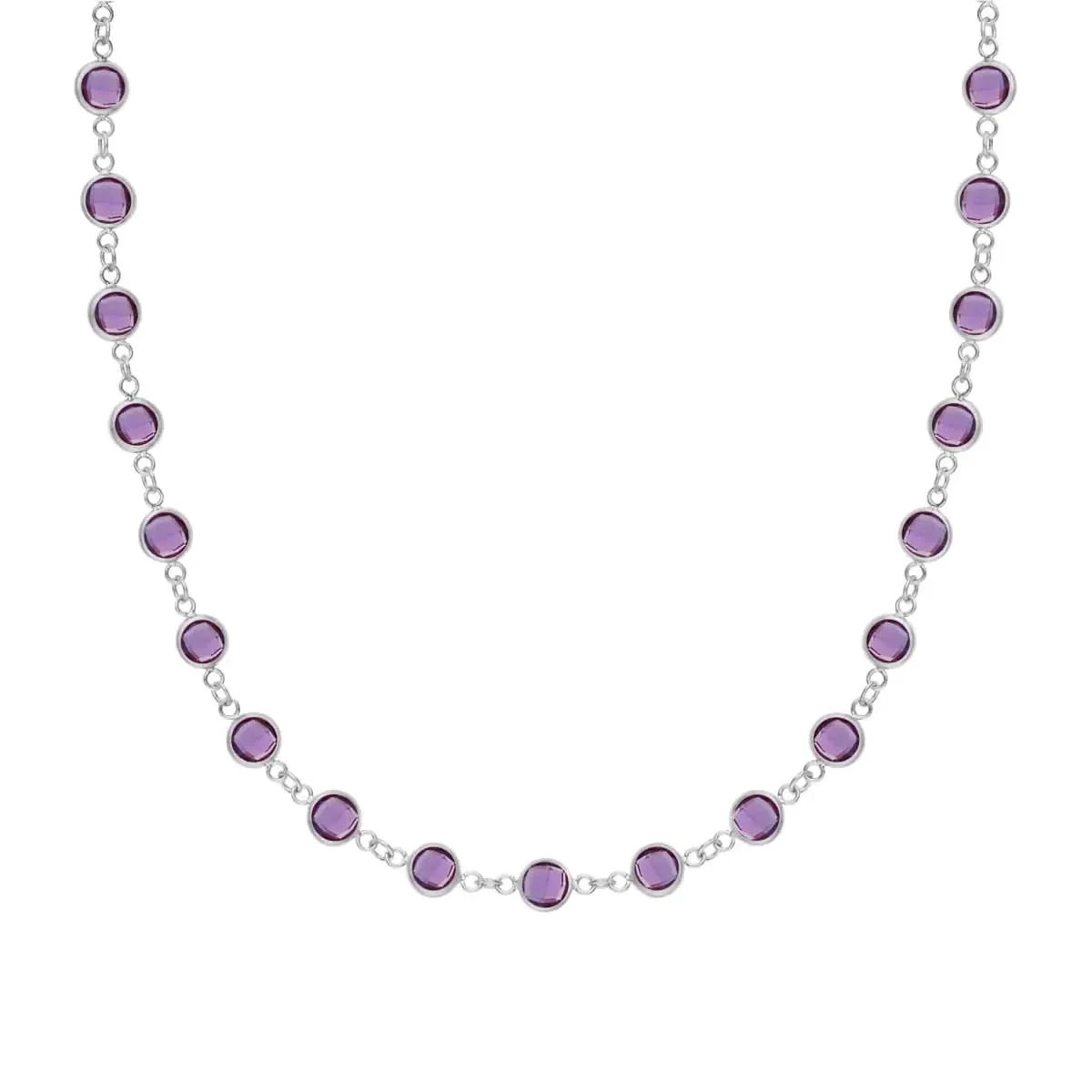 Newport Amethyst Necklace in 14k Gold (February) - Image 8