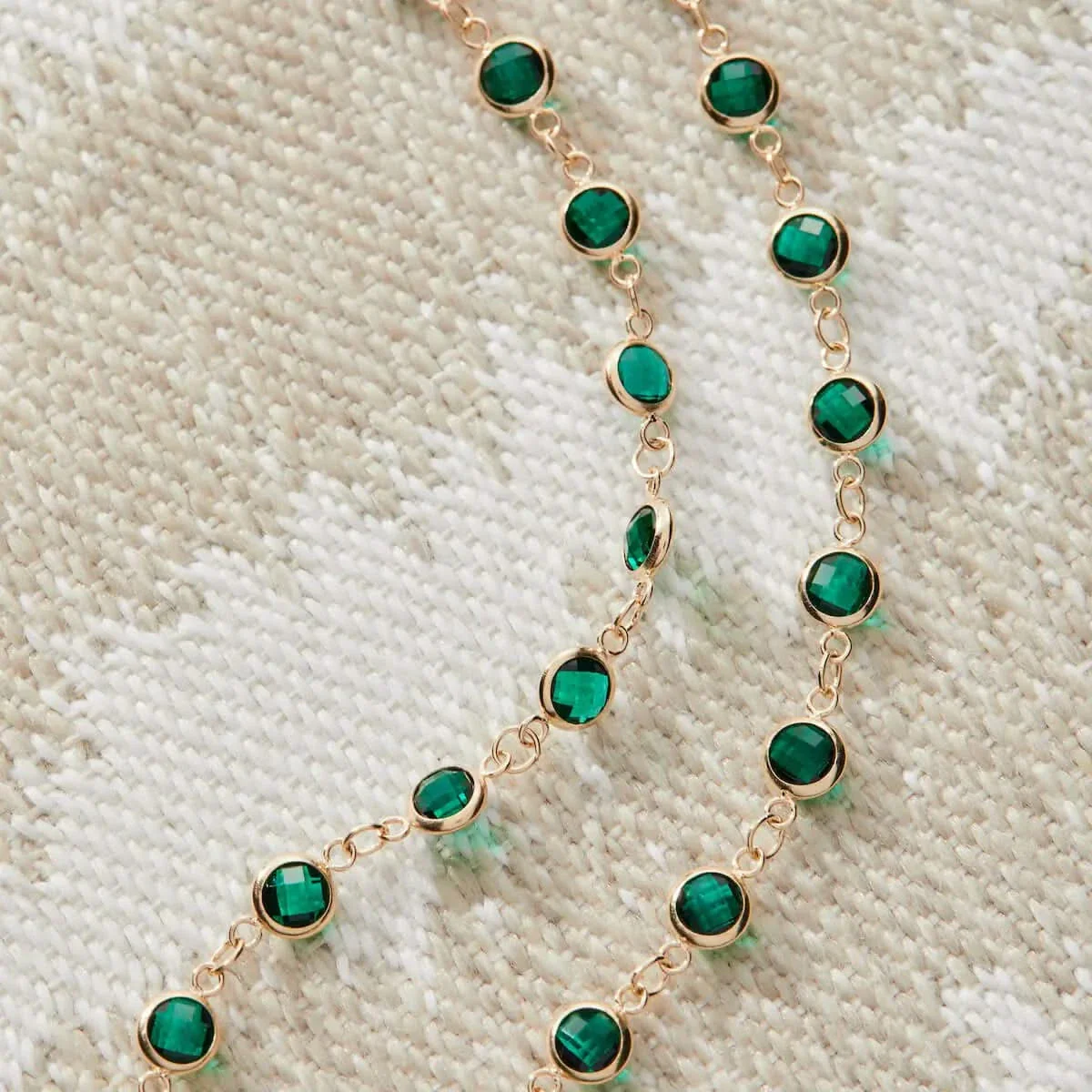 Newport Emerald Necklace in 14k Gold (May) - Image 10