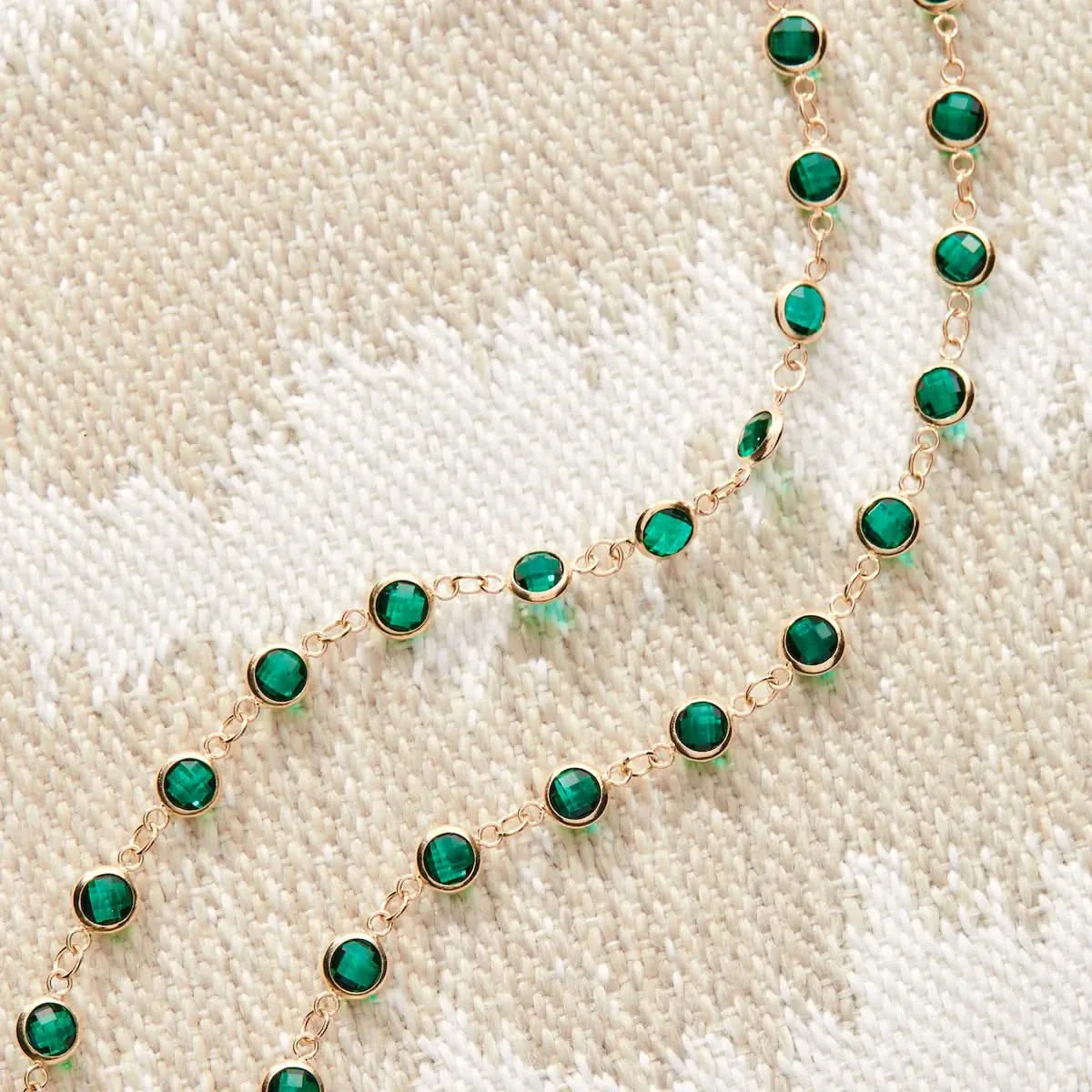 Newport Emerald Necklace in 14k Gold (May) - Image 8