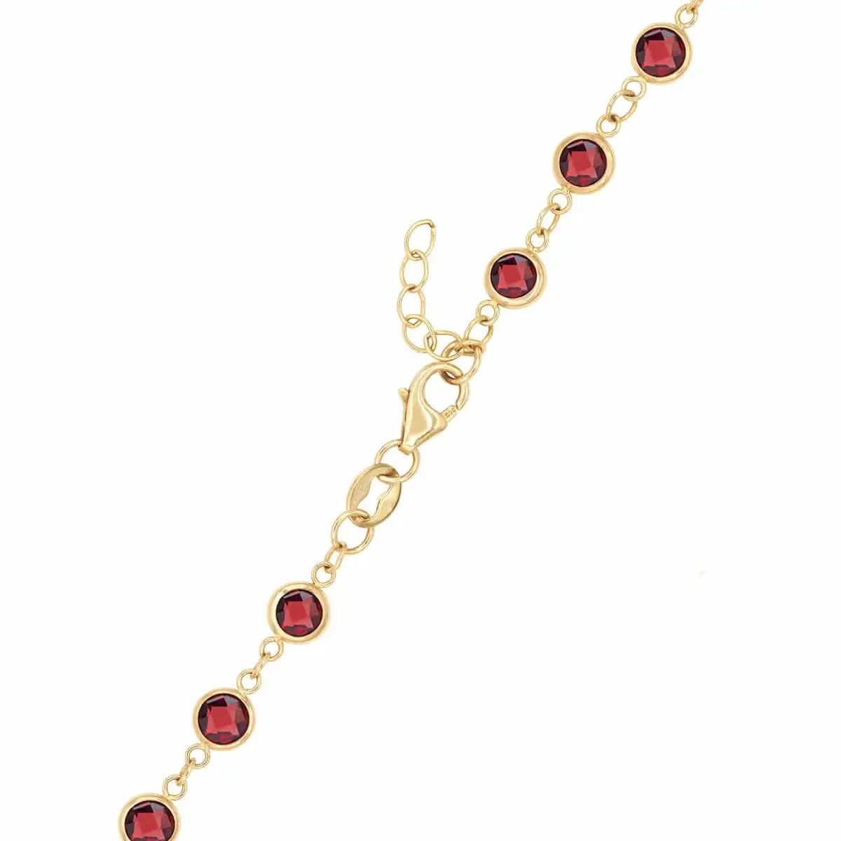 Newport Garnet Necklace in 14k Gold (January) - Image 4