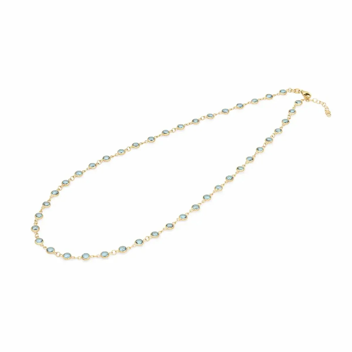 Newport Nantucket Blue Topaz Necklace in 14k Gold (December) - Image 4