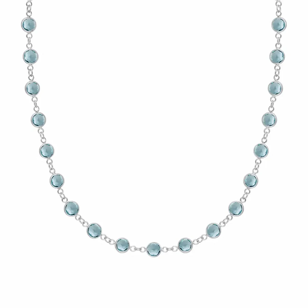 Newport Nantucket Blue Topaz Necklace in 14k Gold (December) - Image 7