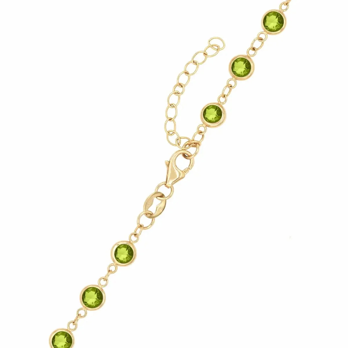 Newport Peridot Necklace in 14k Gold (August) - Image 5