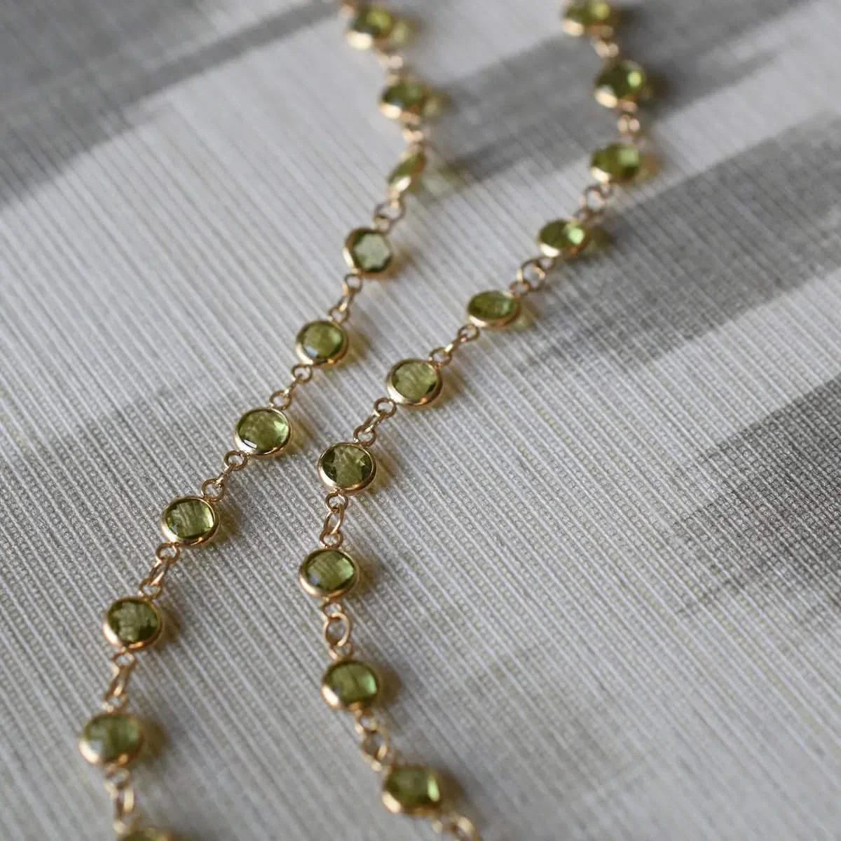 Newport Peridot Necklace in 14k Gold (August) - Image 6