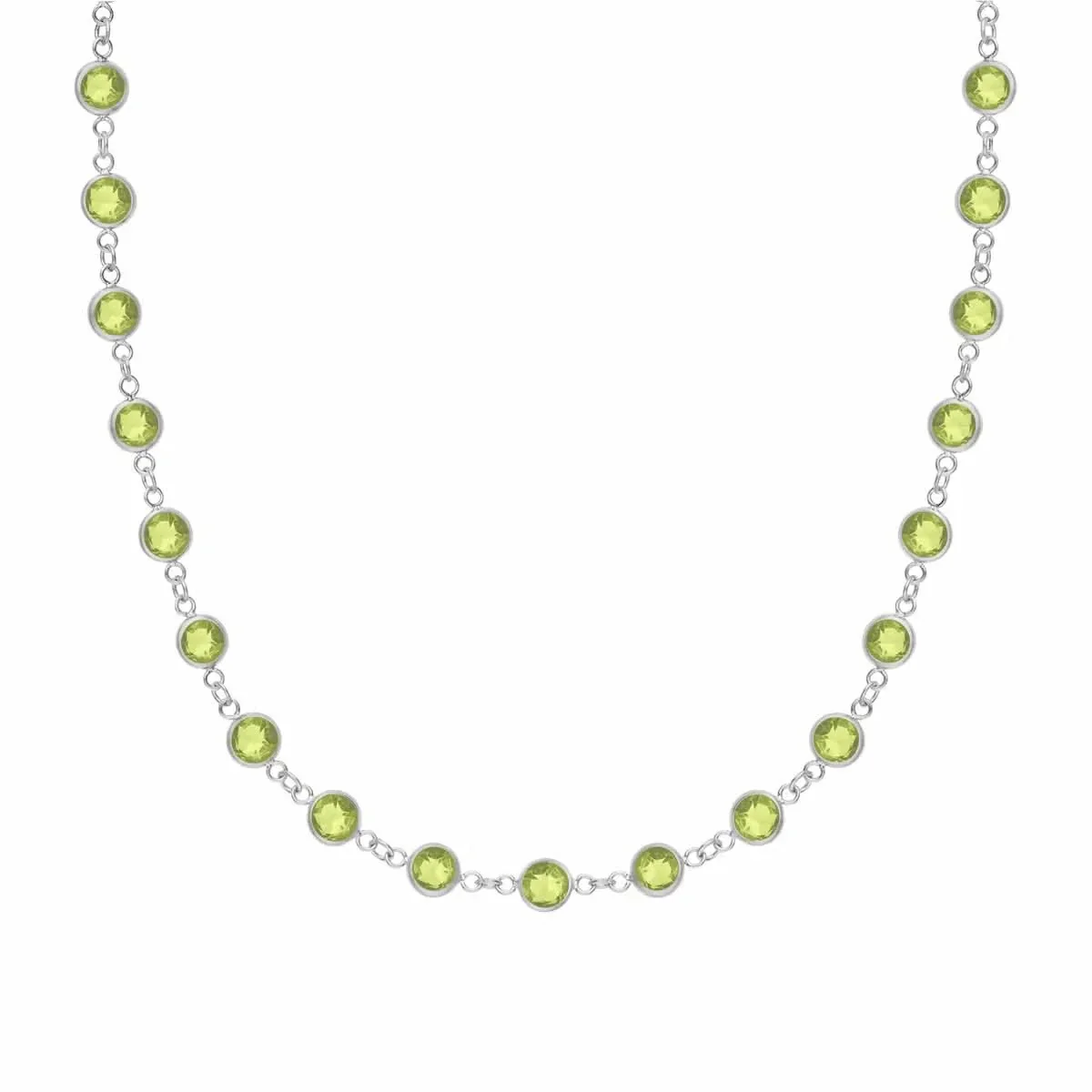 Newport Peridot Necklace in 14k Gold (August) - Image 8