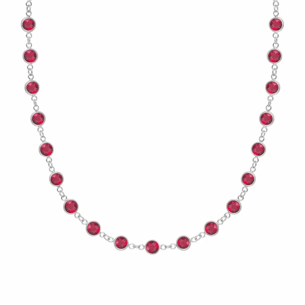 Newport Ruby Necklace in 14k Gold (July) - Image 7