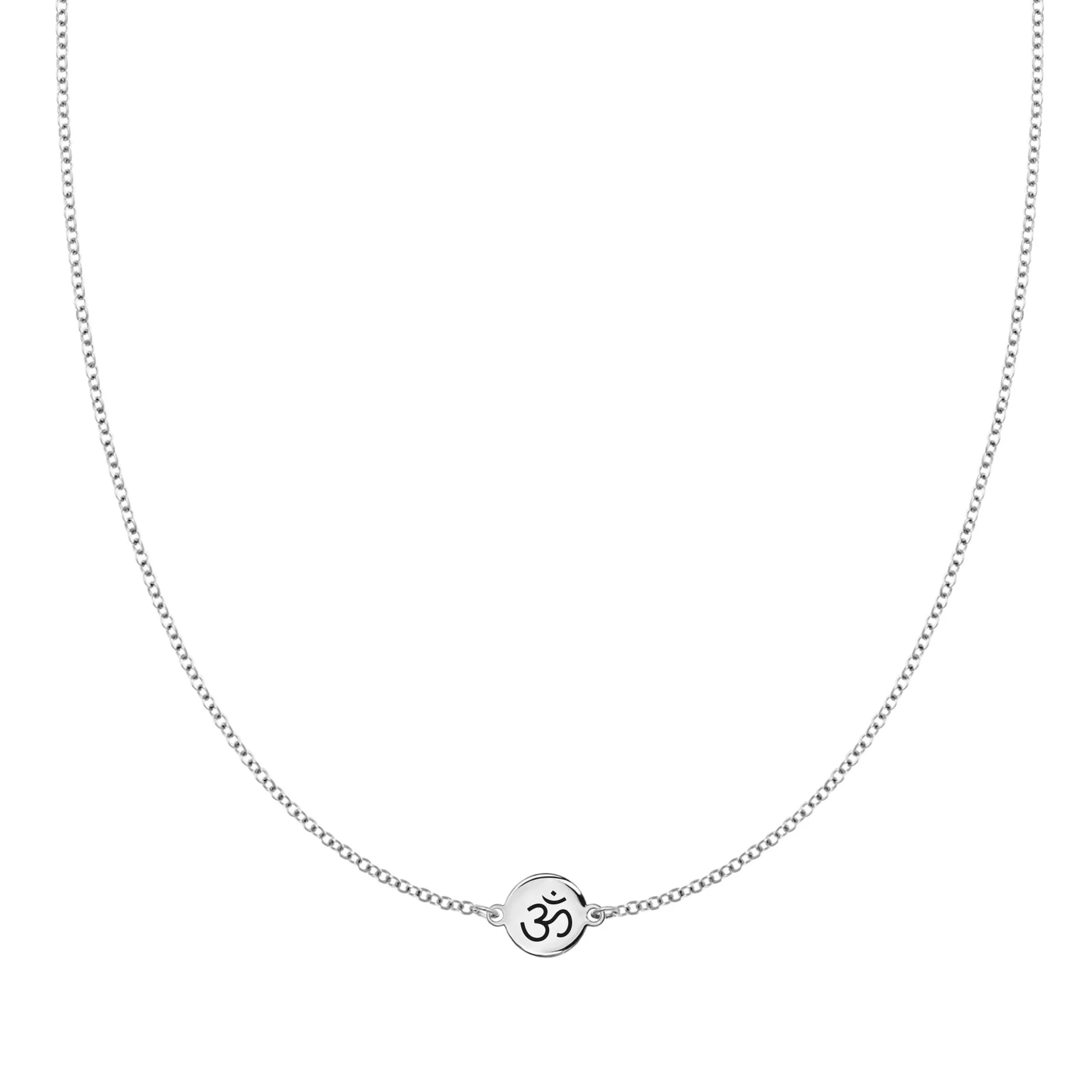Ohm Disc Necklace in 14k Gold - Image 5