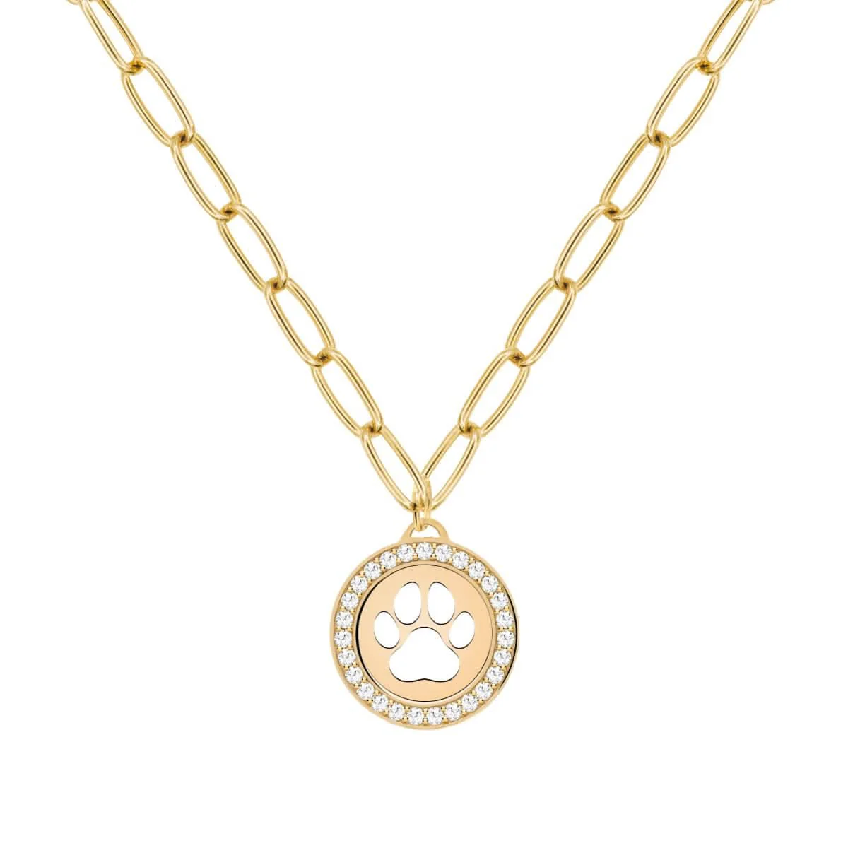Paw & Diamond Pendant in 14k Gold (April) - Image 7
