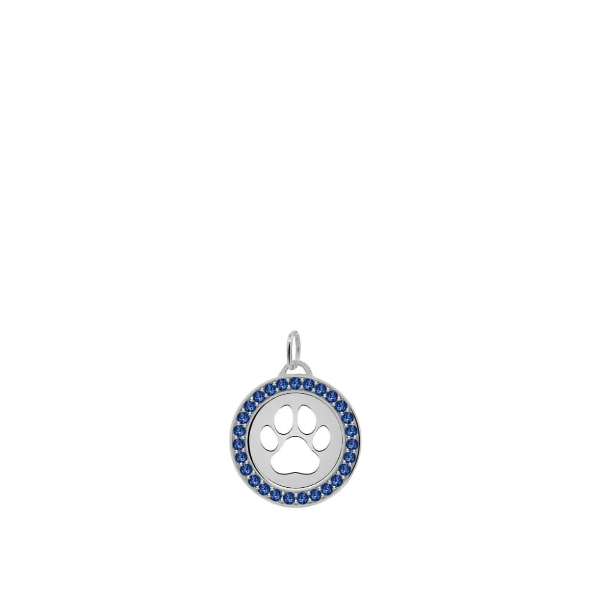 Paw & Sapphire Pendant in 14k Gold (September) - Image 8