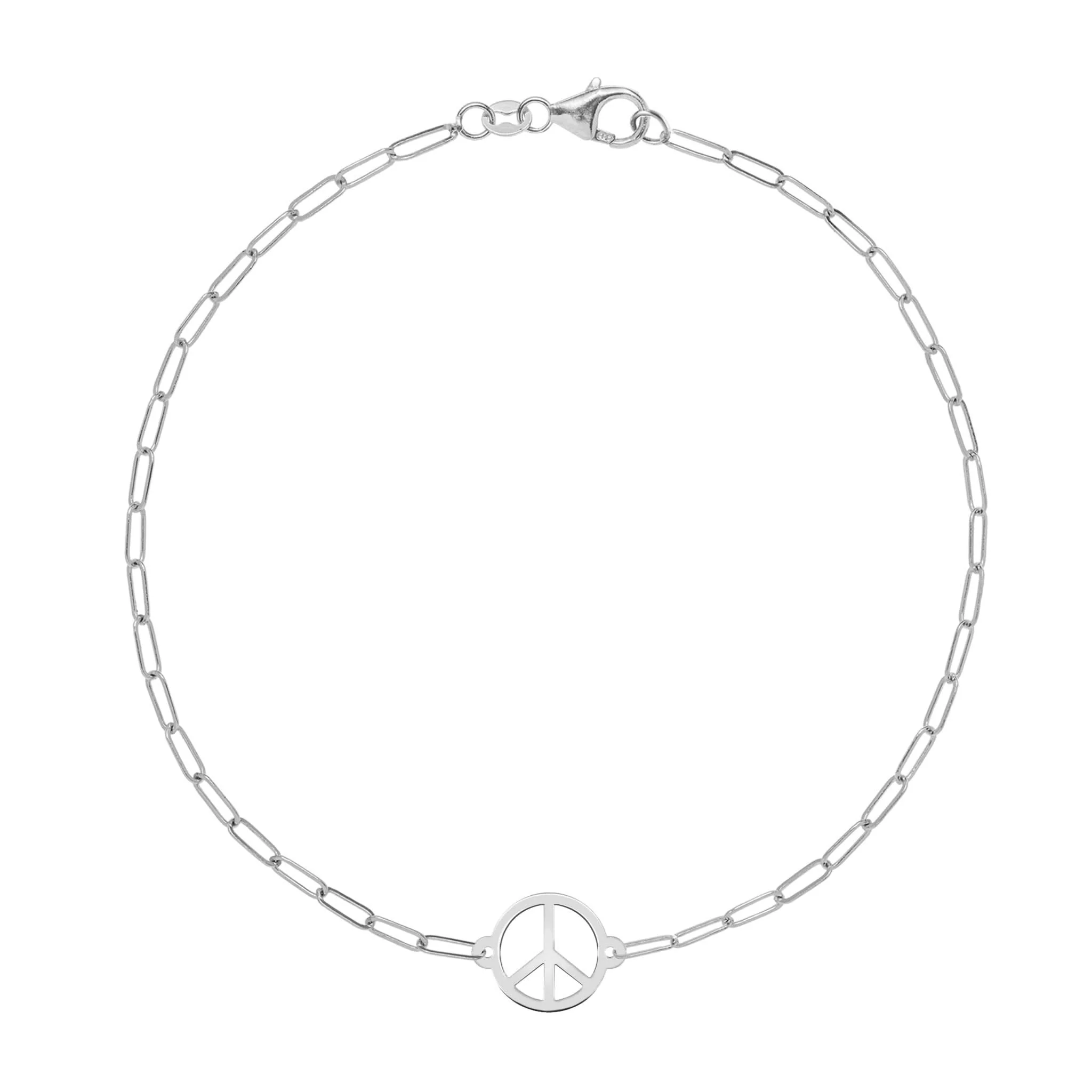 Peace Sign Adelaide Mini Bracelet in 14k Gold - Image 5