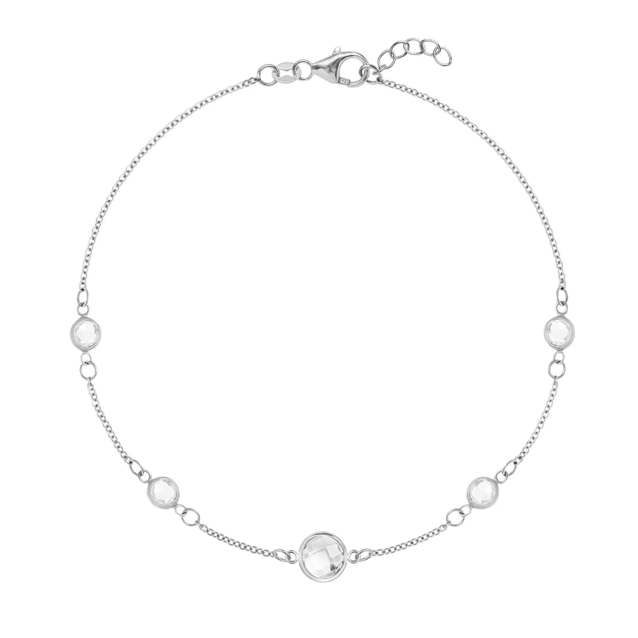 1 Grand & 4 Petite Birthstone Bracelet in 14k Gold - Image 5
