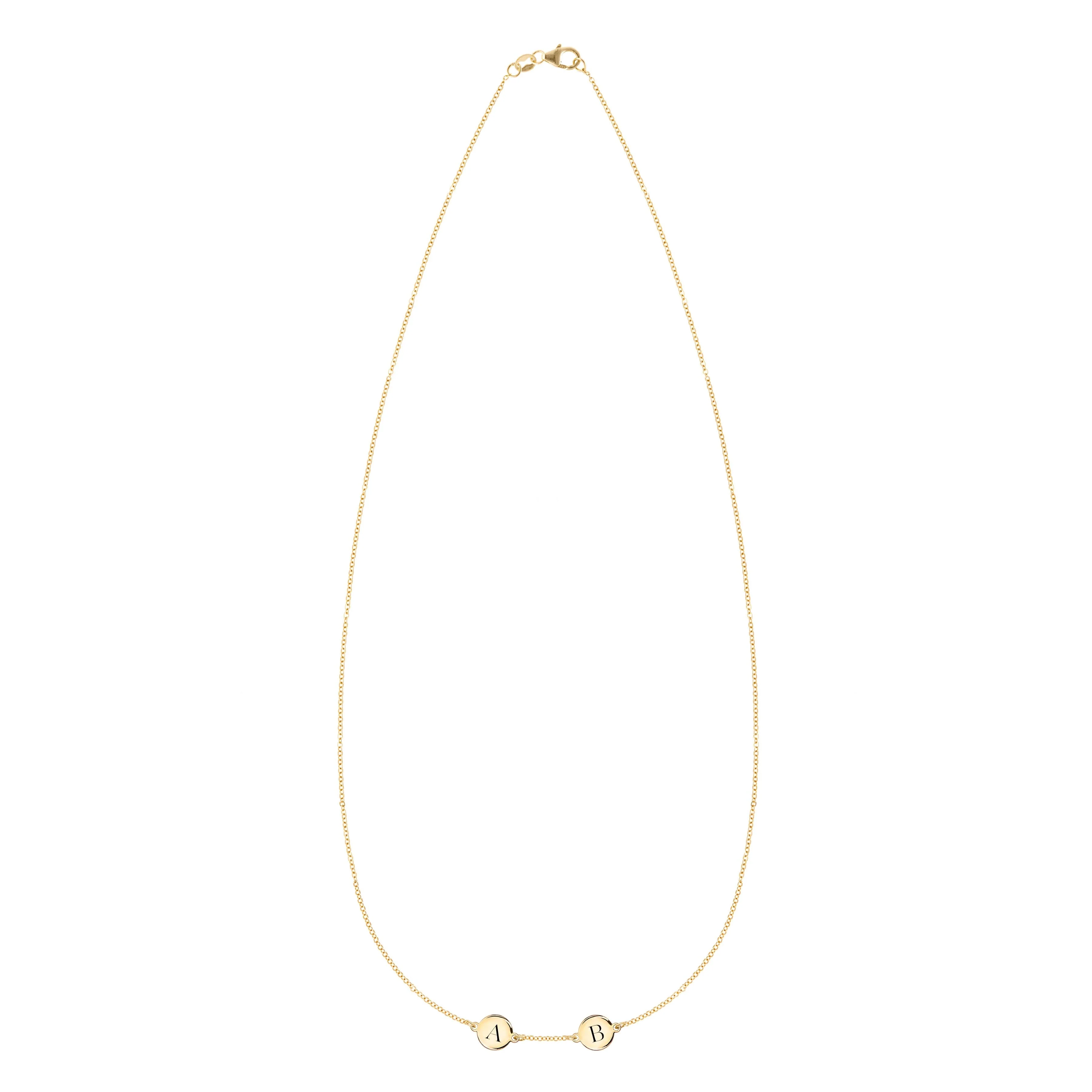 2 Letter Necklace in 14k Gold (Single Spacing) - Image 4