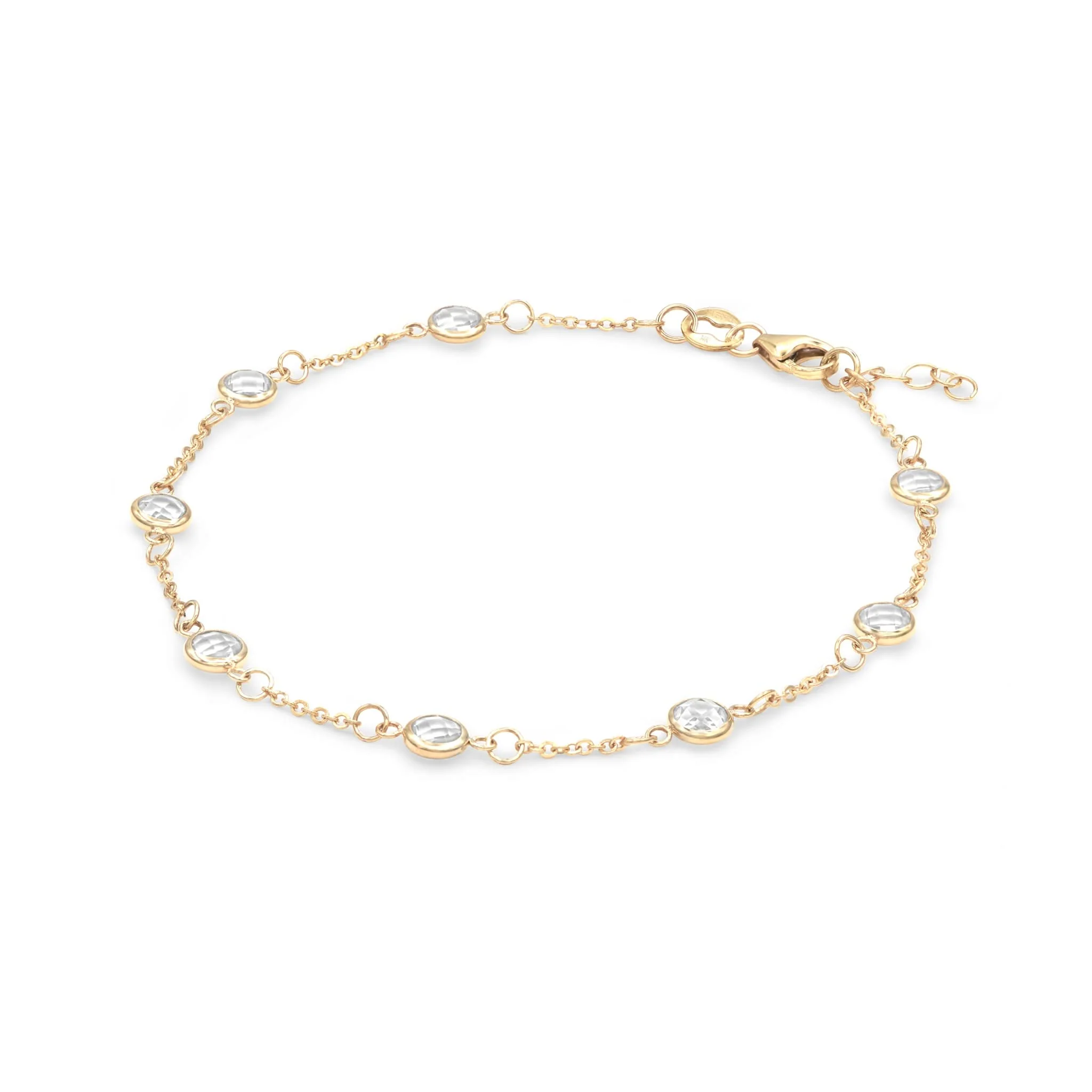 Petite 8 Birthstone Bracelet in 14k Gold - Image 4
