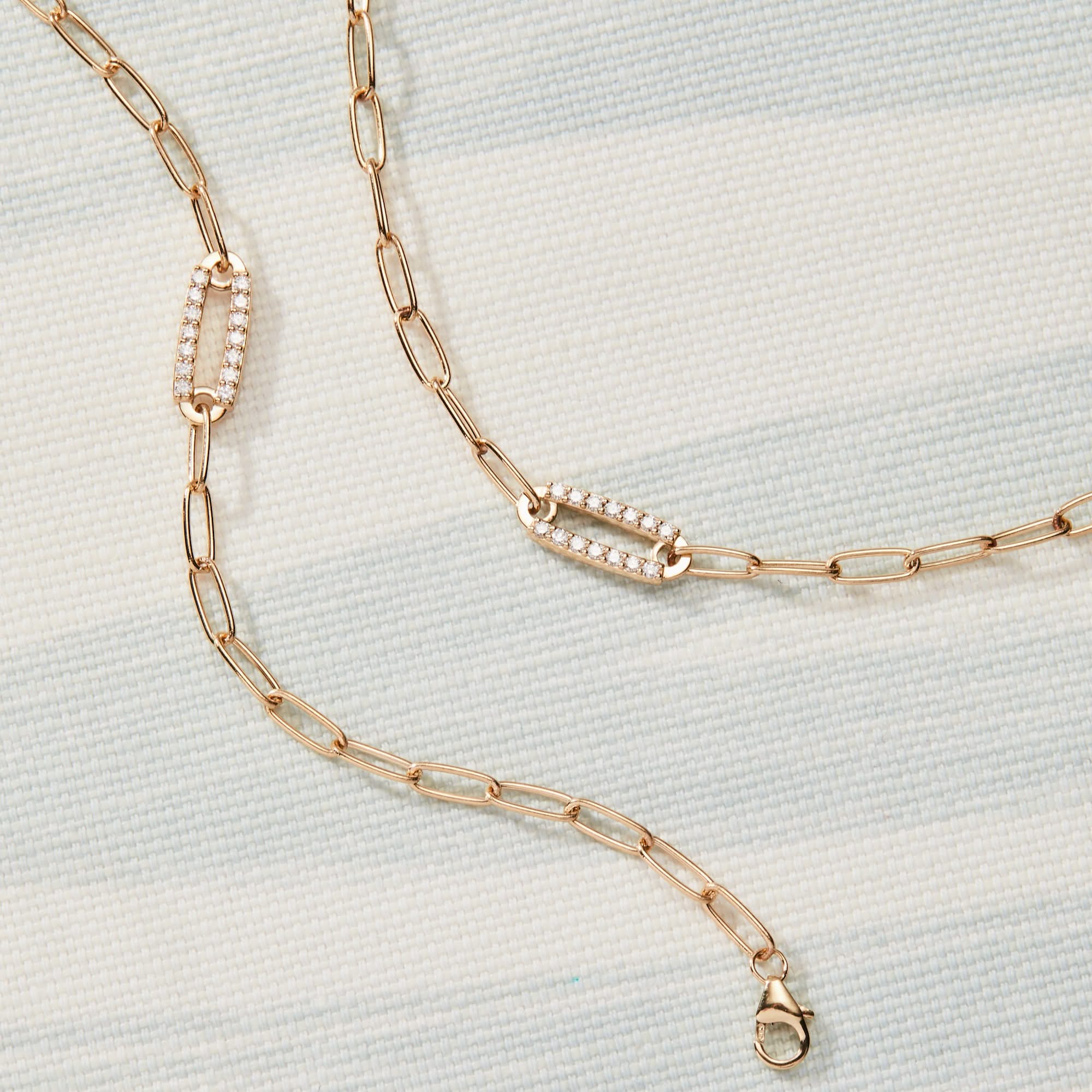 Adelaide 1 Pavé Birthstone Link Bracelet in 14k Gold - Image 10