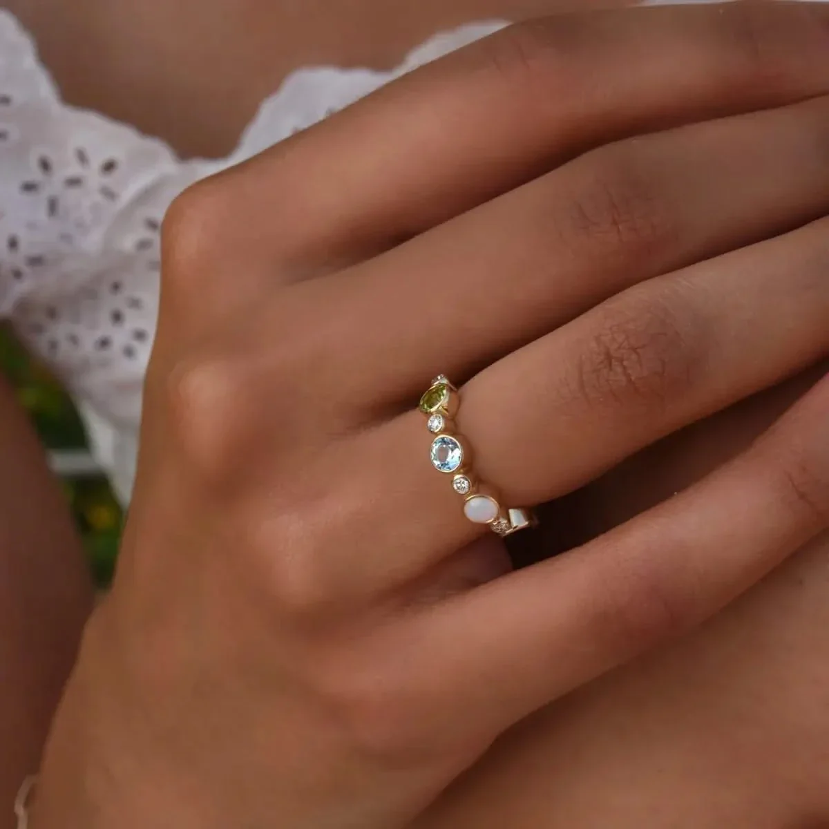 Barrington Birthstone Band Ring in 14k Gold - Image 12