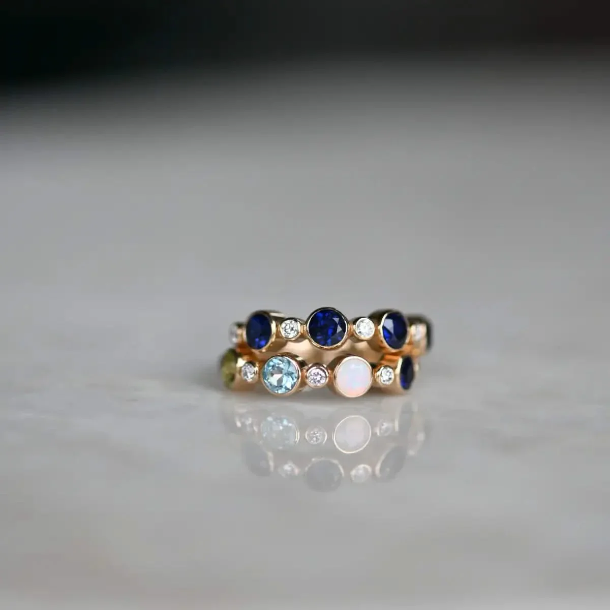 Barrington Birthstone Band Ring in 14k Gold - Image 9