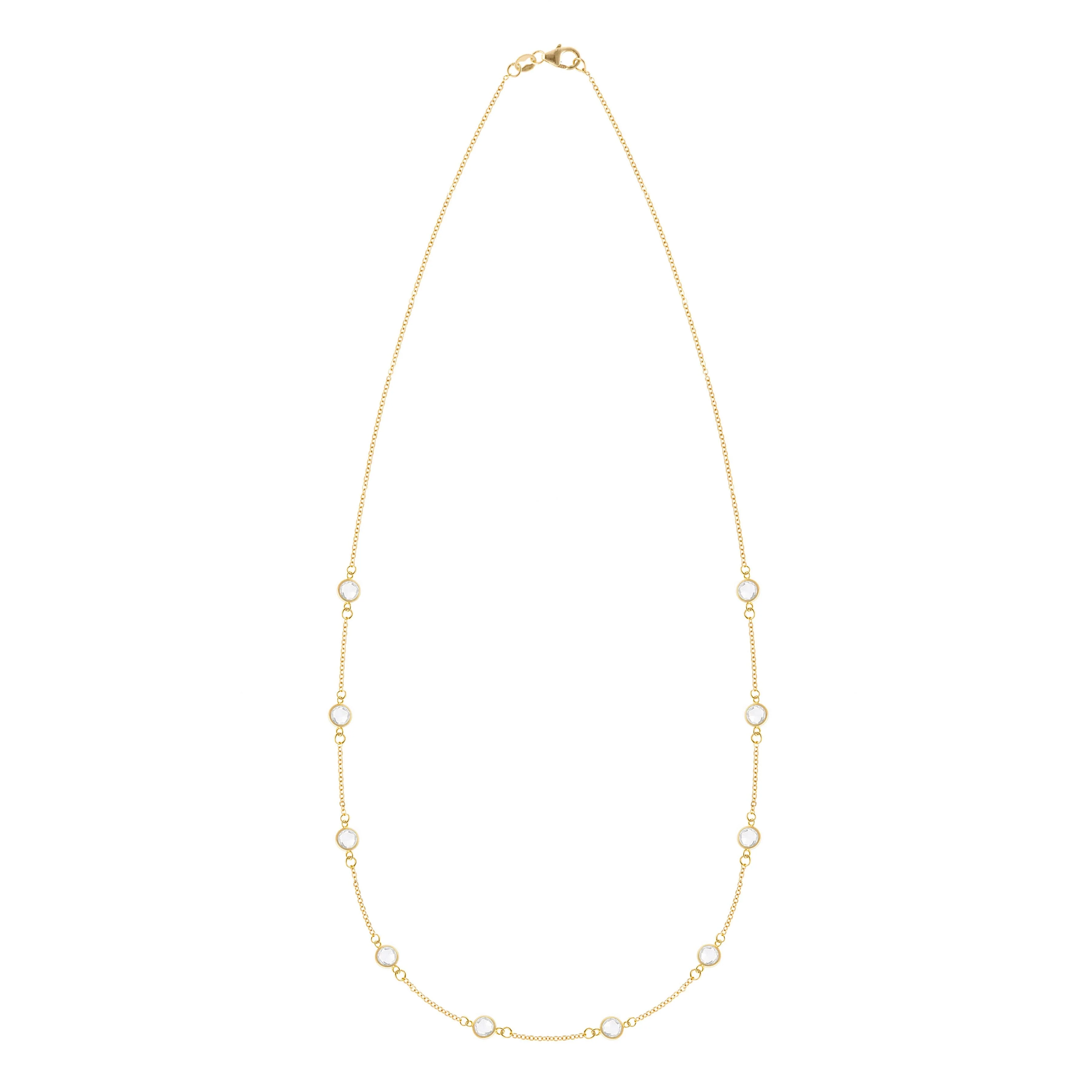 Petite 10 Birthstone Necklace in 14k Gold - Image 4