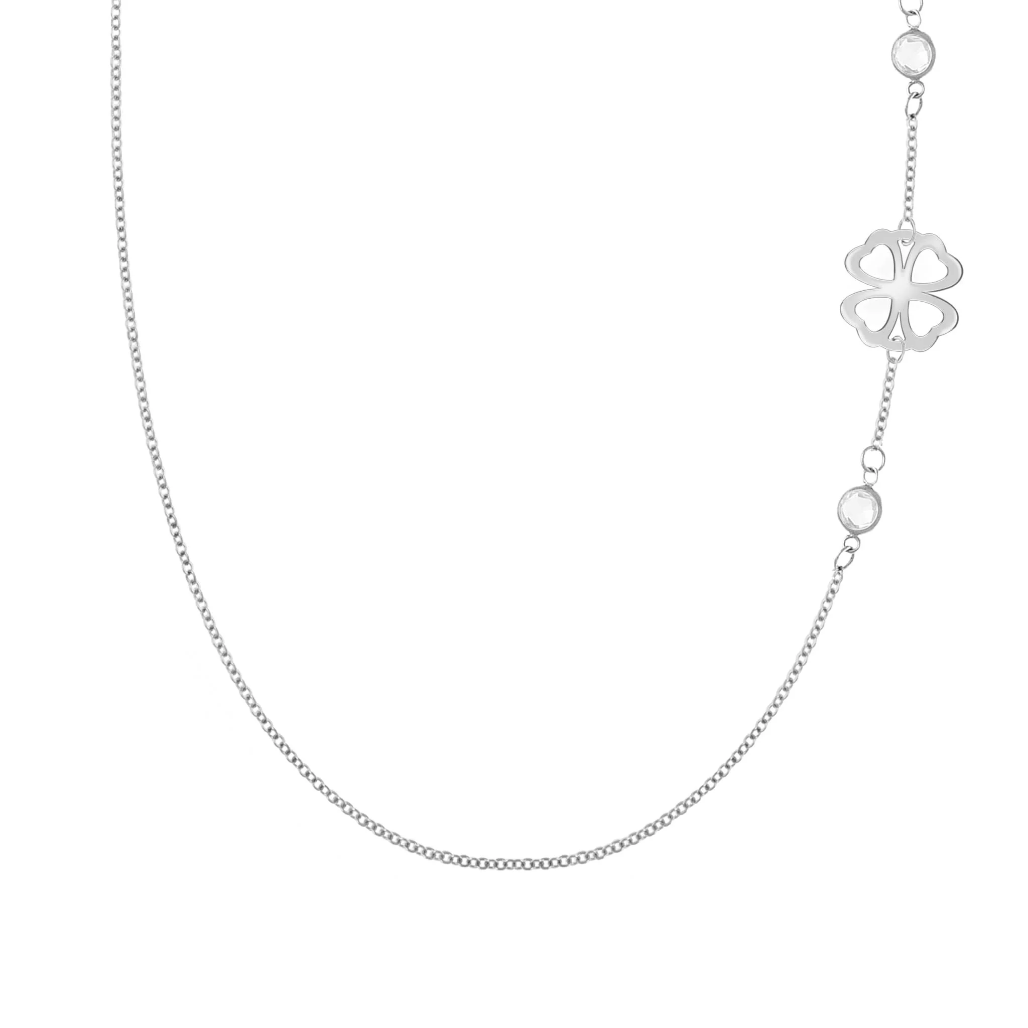 Clover & Petite 2 Birthstone Necklace in 14k Gold - Image 5