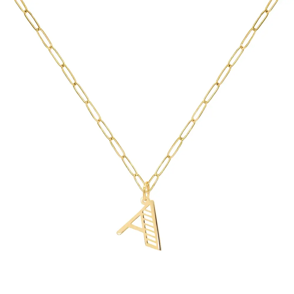 Essex Letter Pendant in 14k Gold