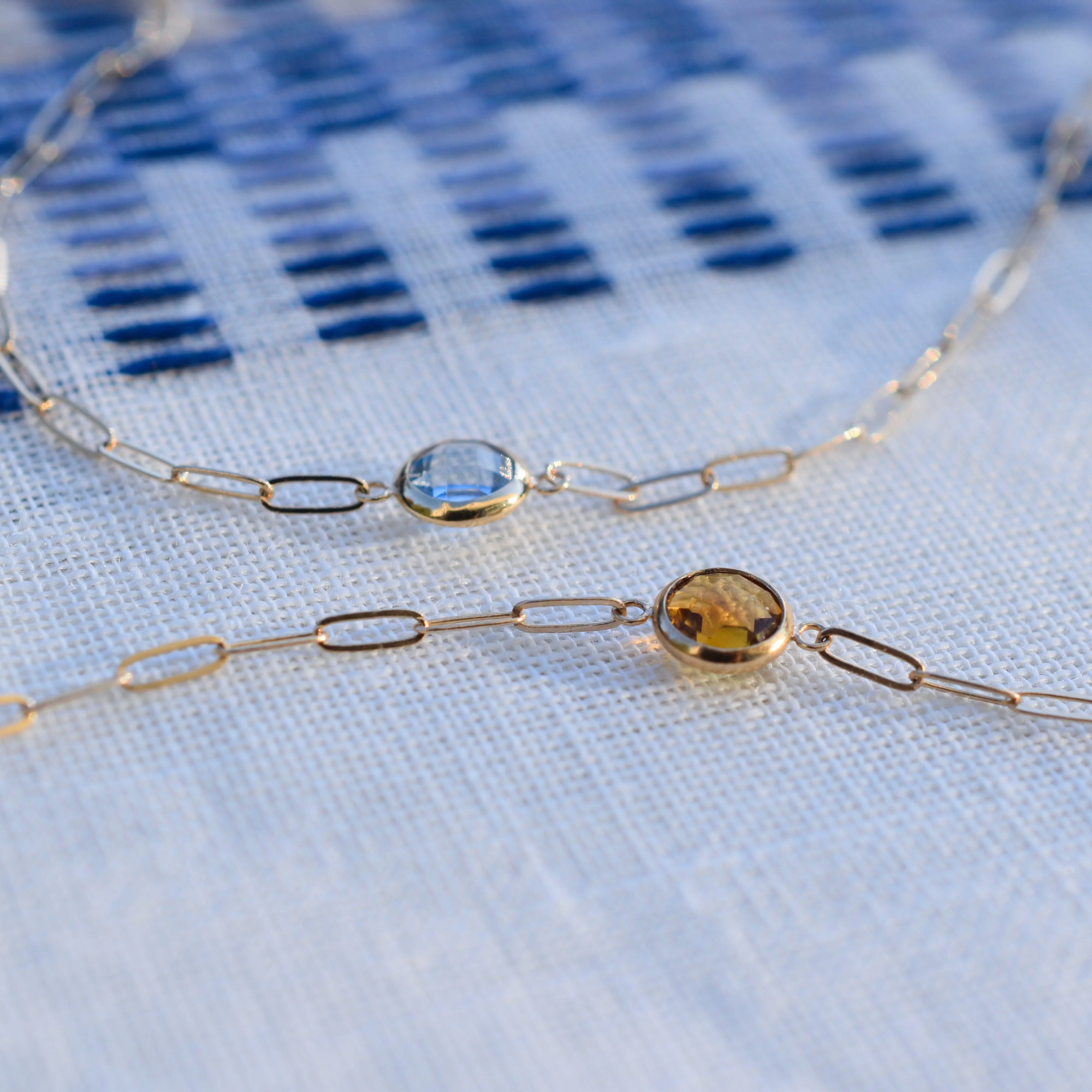 Grand 1 Birthstone Adelaide Mini Bracelet in 14k Gold - Image 9