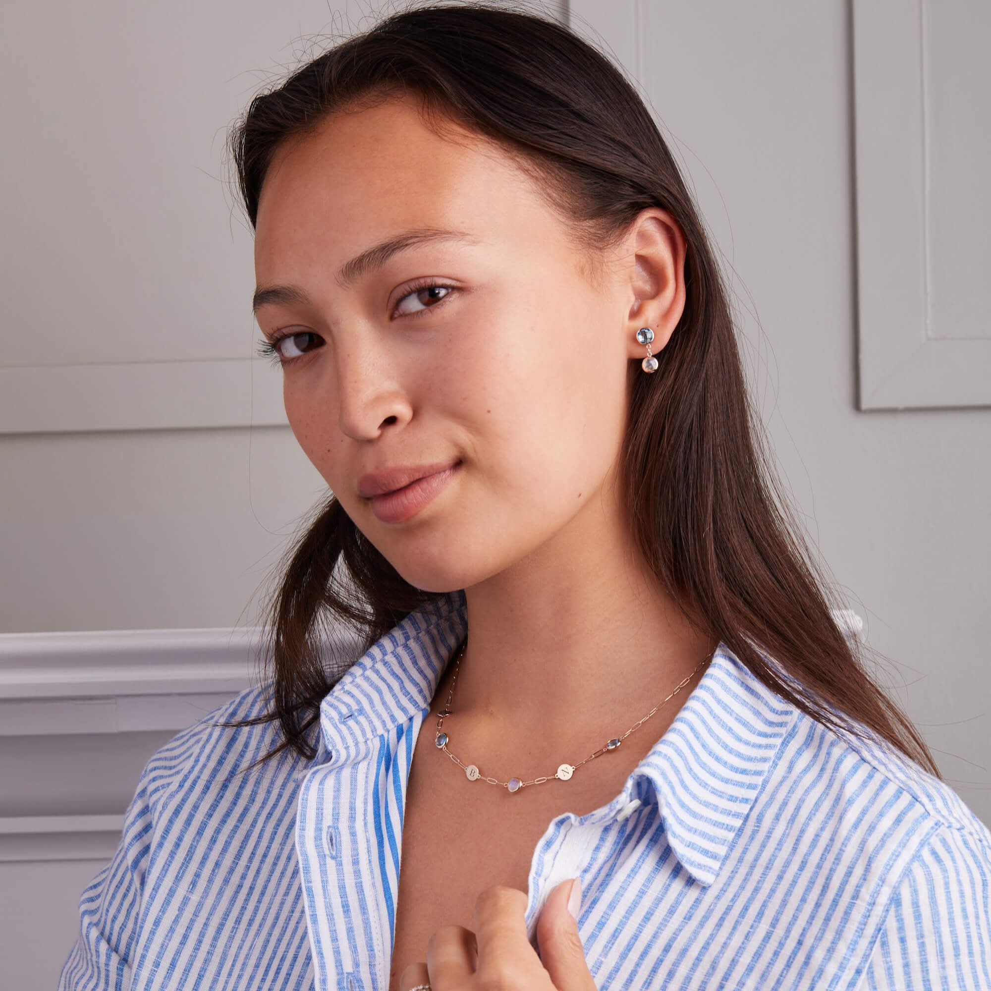Grand 2 Birthstone Earrings in 14k Gold - Image 2