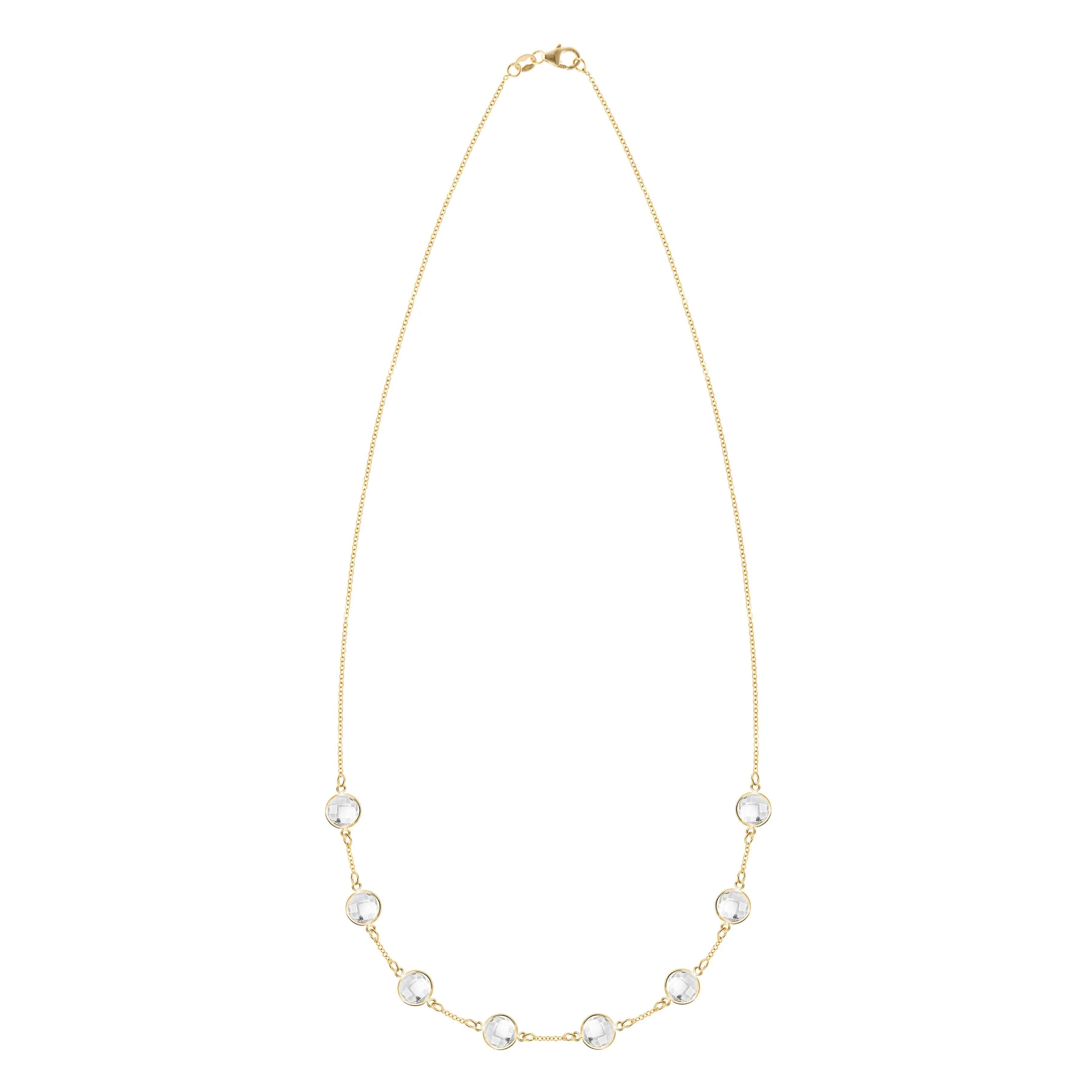 Grand 8 Birthstone Necklace in 14k Gold - Image 4
