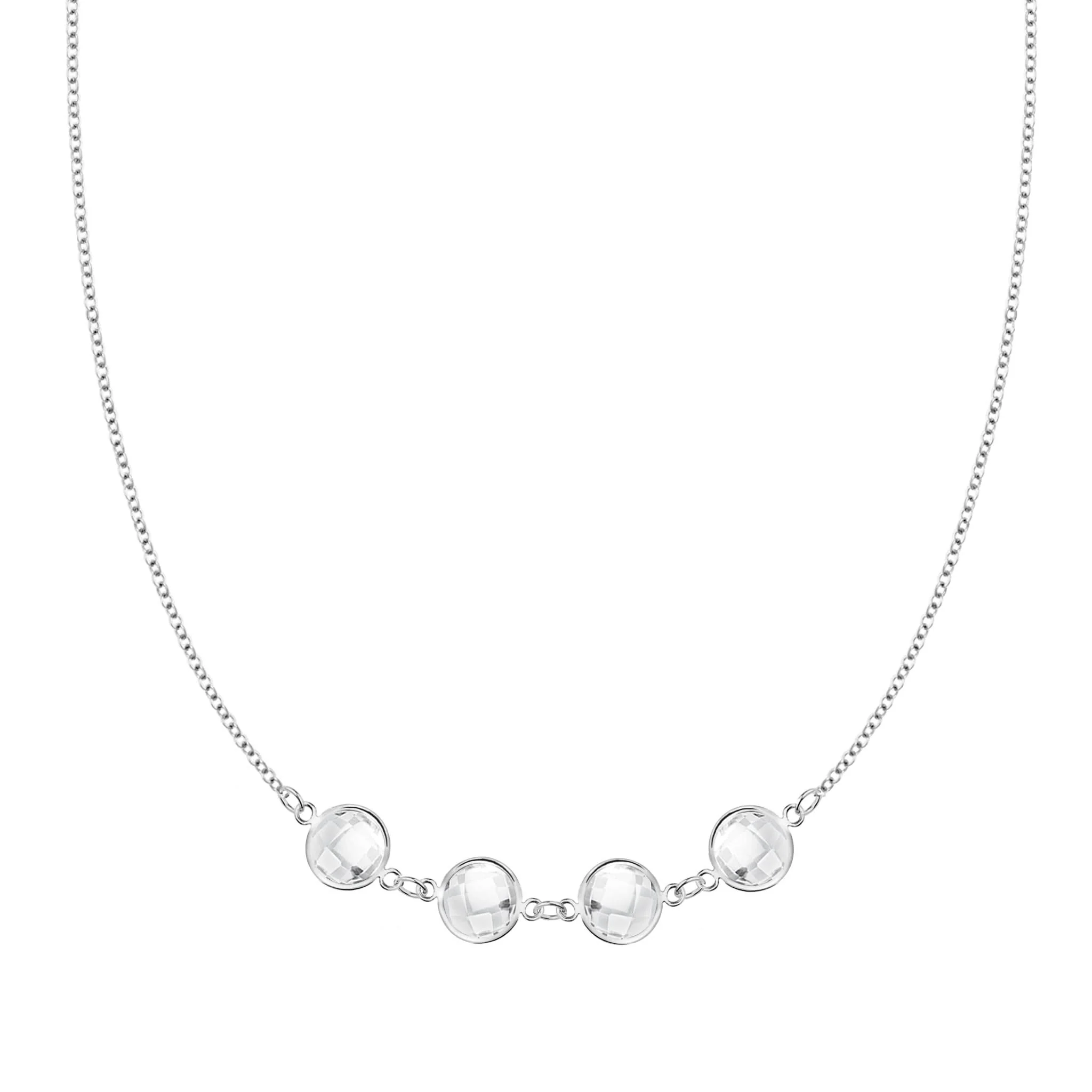 Grand 4 Connected Birthstone Necklace in 14k Gold - Image 5