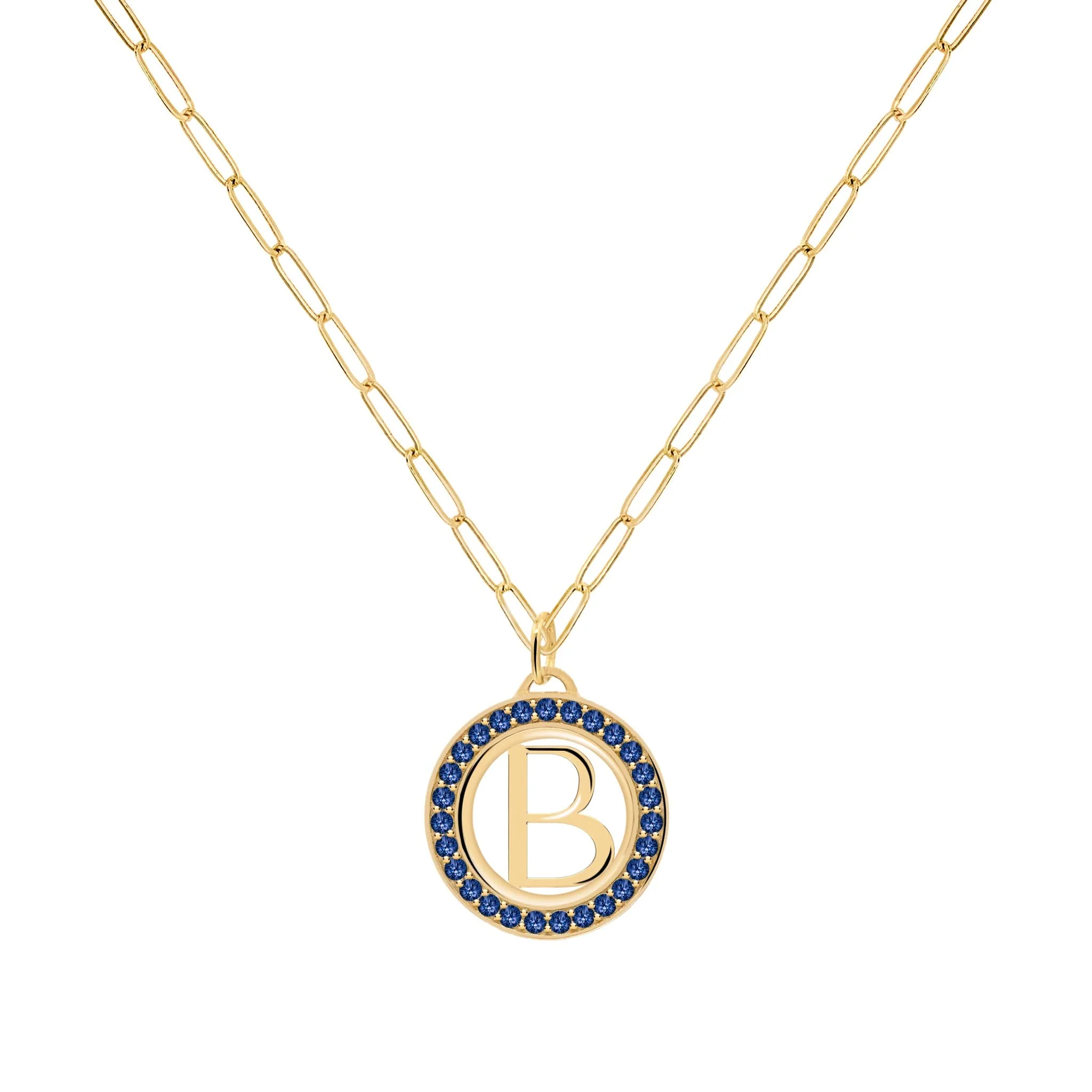 Letter & Birthstone Pendant in 14k Gold - Image 5