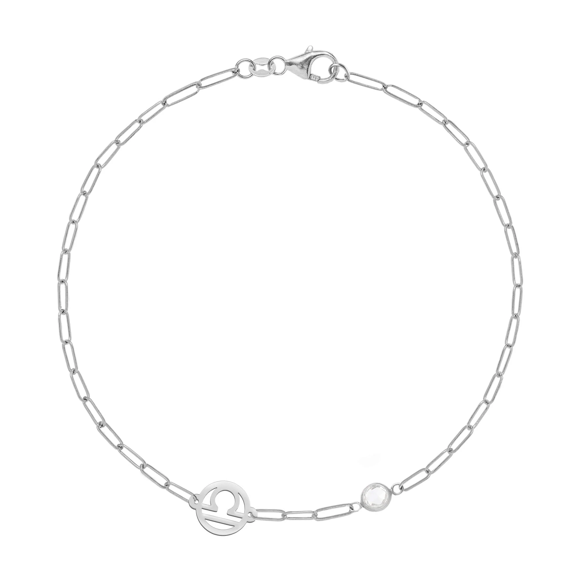 Libra & Birthstone Bracelet on Adelaide Mini in 14k Gold - Image 5